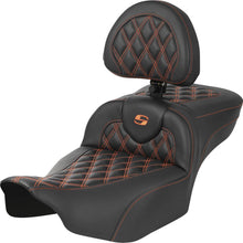 Saddlemen Roadsofa™ Extended Reach Seat - Orange Stitch - FLTR/FLHX '23-'24 823-07-207B3_1523913