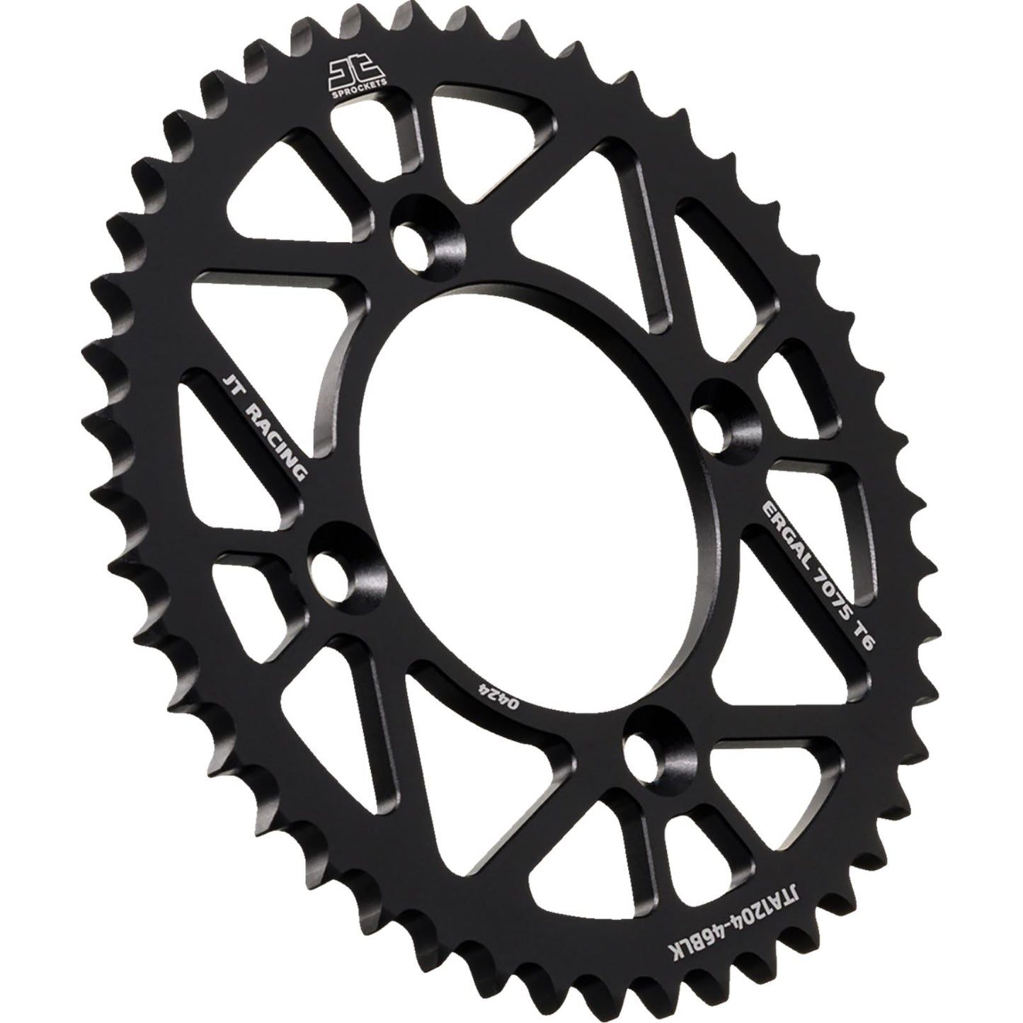 JT Sprockets Rear Sprocket - Aluminum - 46 Tooth - Black fits Honda CRF 125F JTA1204.46BLK_1486092