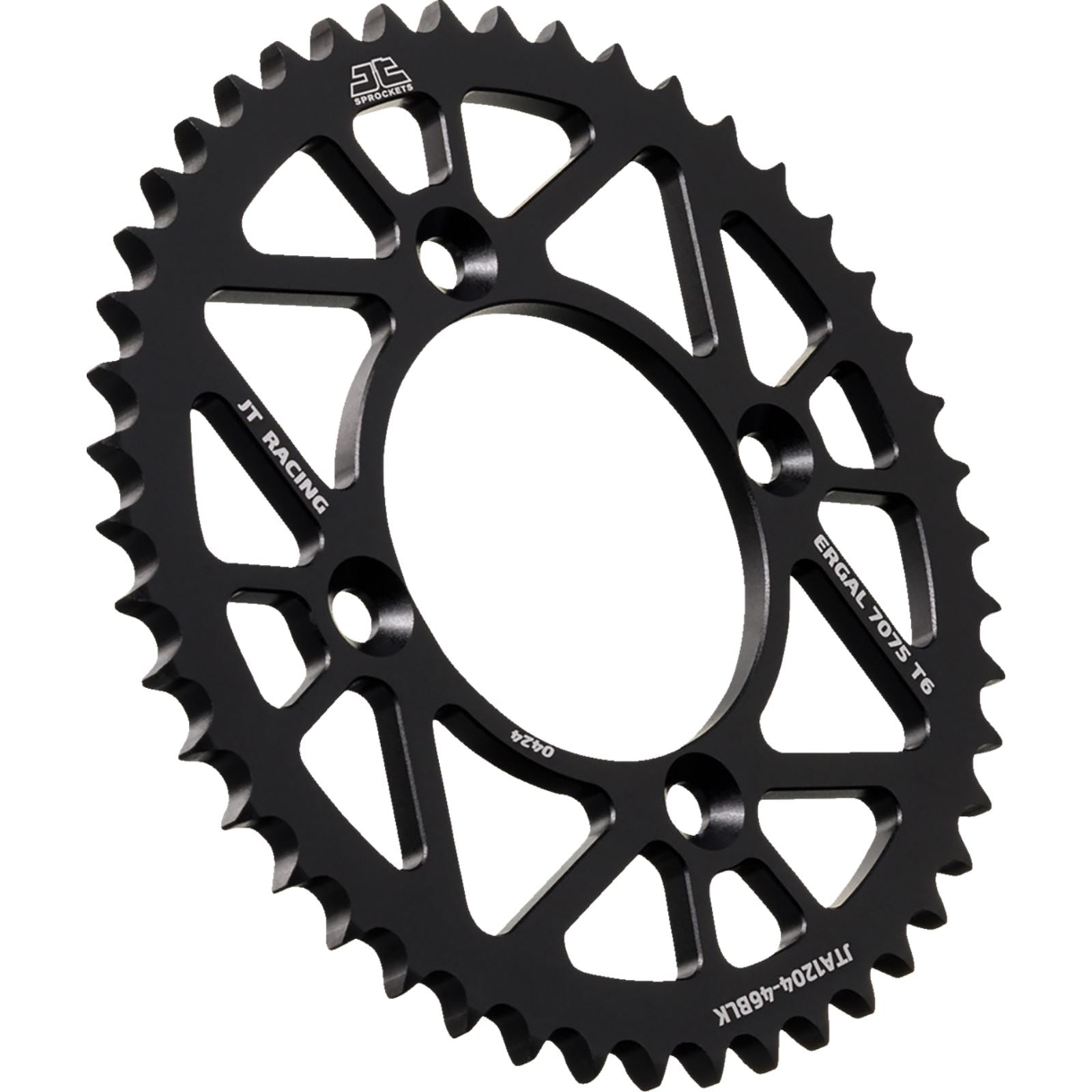 JT Sprockets Rear Sprocket - Aluminum - 46 Tooth - Black fits Honda CRF 125F JTA1204.46BLK_1486092