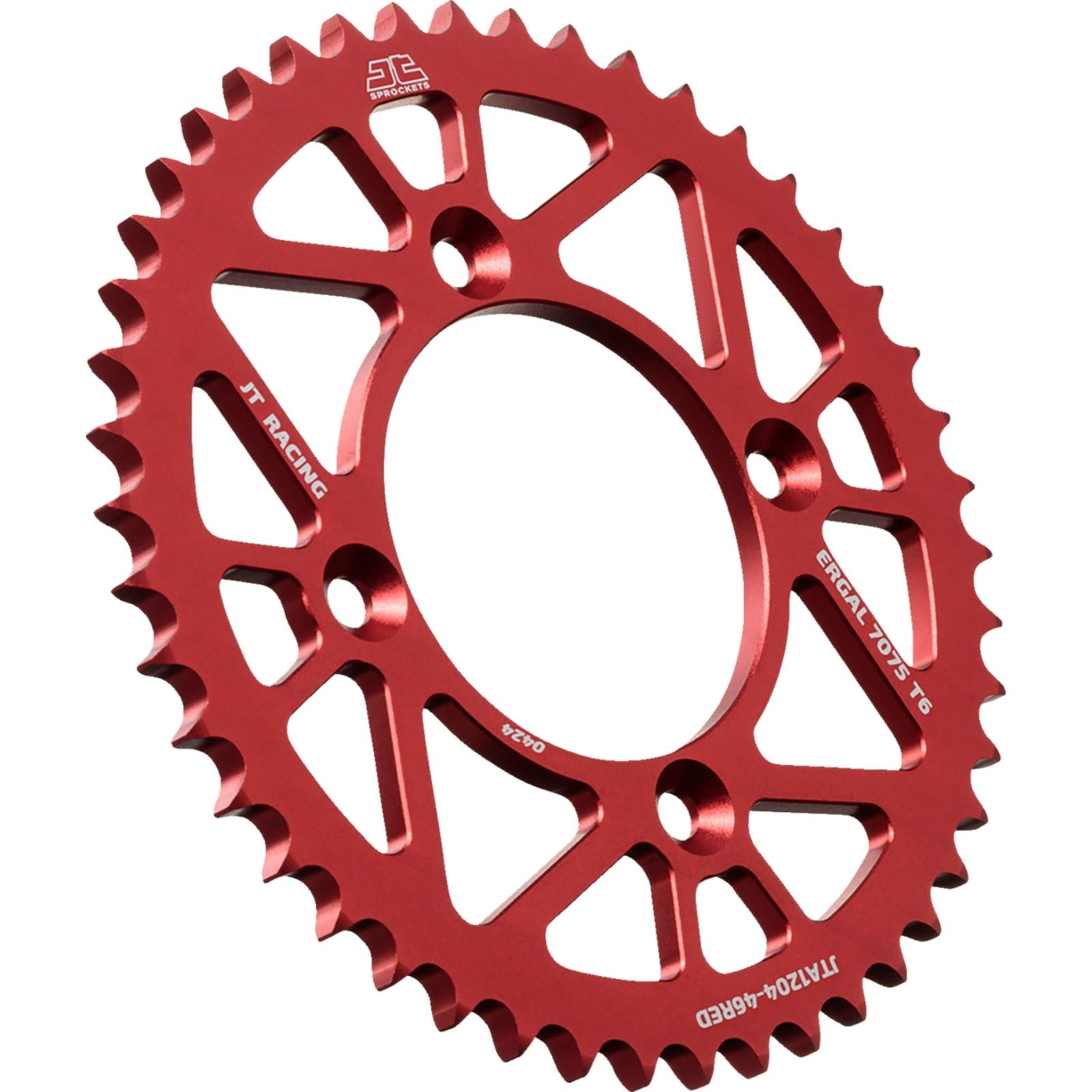 JT Sprockets Rear Sprocket - Aluminum - 46 Tooth - Red fits Honda CRF 125F JTA1204.46RED_1486069