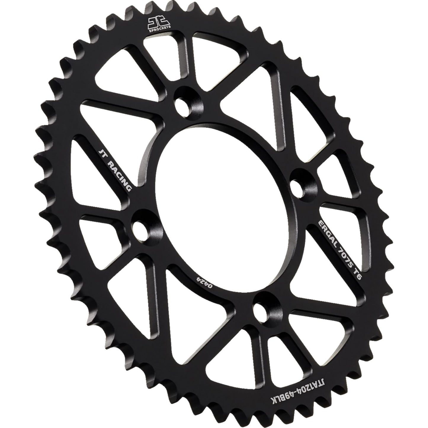 JT Sprockets Rear Sprocket - Aluminum - 49 Tooth - Black fits Honda CRF 125FB JTA1204.49BLK_1486095