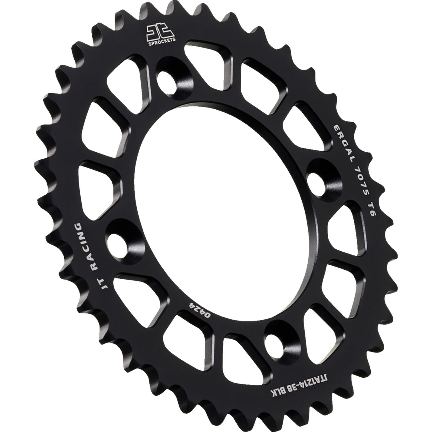 JT Sprockets Rear Sprocket - Aluminum - 38 Tooth - Black fits Honda CRF 110F JTA1214.38BLK_1486097