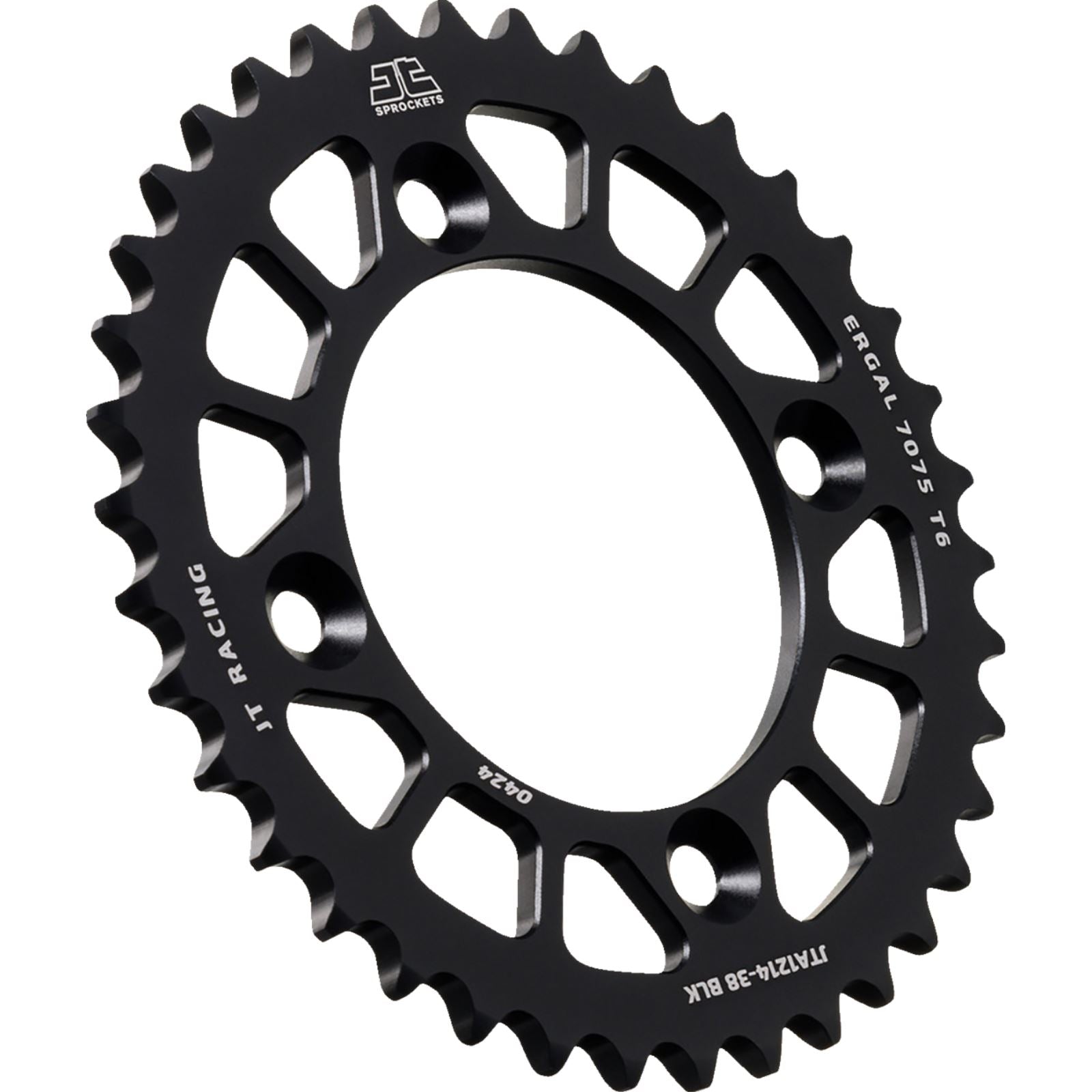 JT Sprockets Rear Sprocket - Aluminum - 38 Tooth - Black fits Honda CRF 110F JTA1214.38BLK_1486097