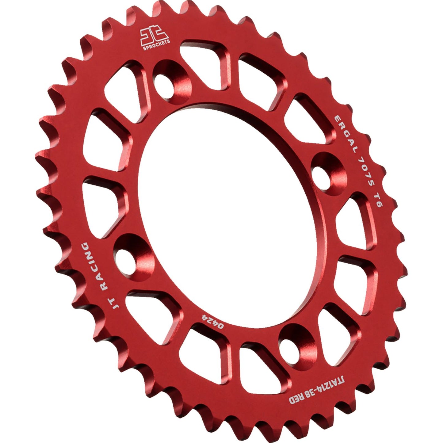 JT Sprockets Rear Sprocket - Aluminum - 38 Tooth - Red fits Honda CRF 110F JTA1214.38RED_1486098