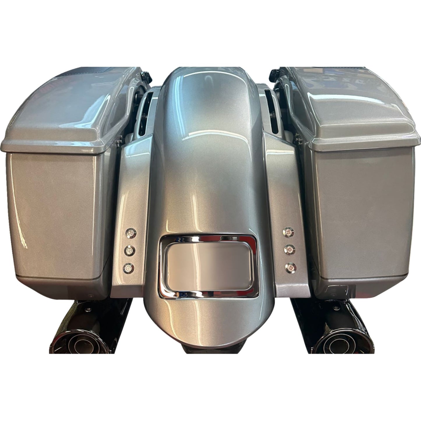 Paul Yaffe's Bagger Nation Short Rear Fender W/Chrome Plate Frame-3 Sets/Thunder Bolts [MPN: RF-SS-3-THNDR-BLT-C]_1486105