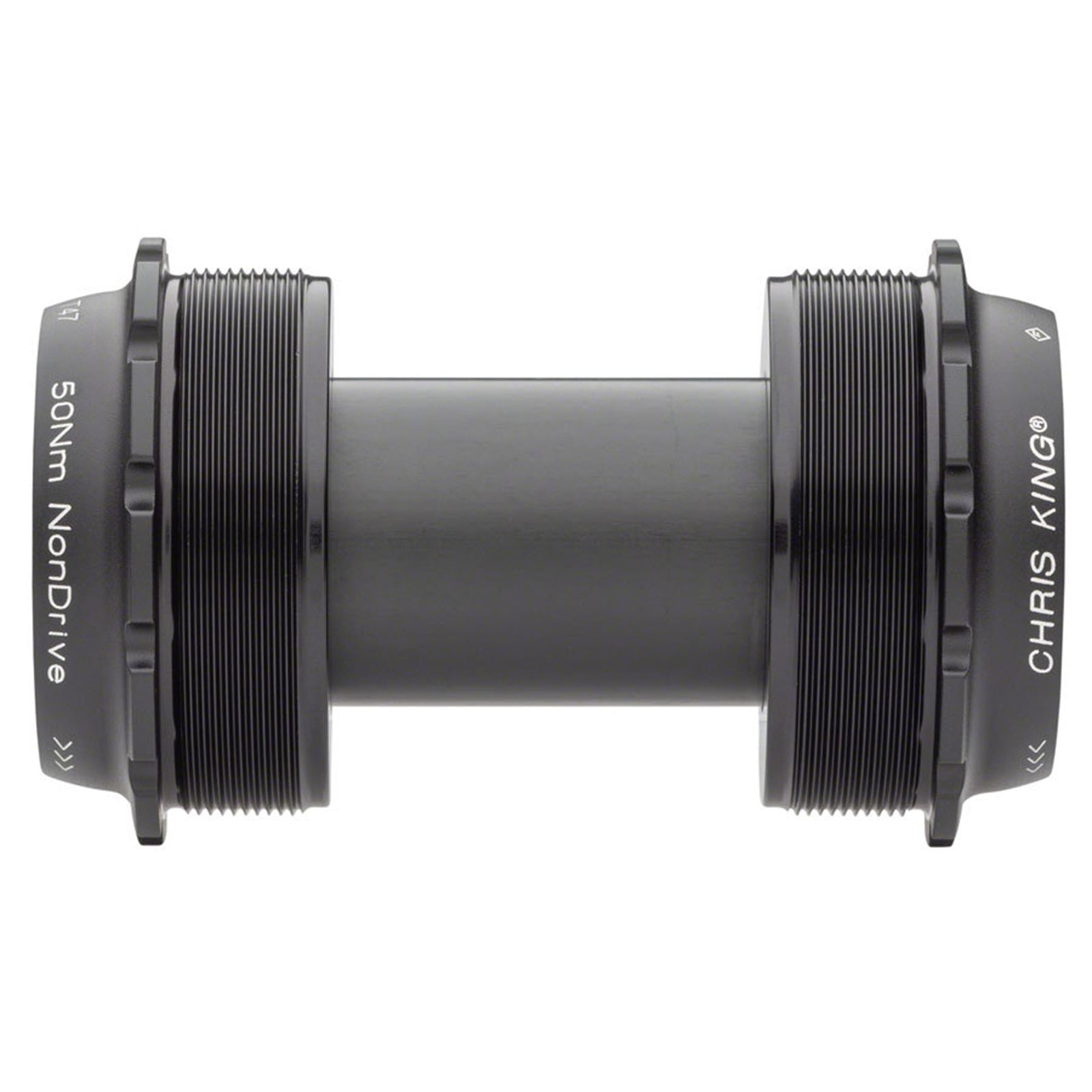 Chris King ThreadFit T47 24x Bottom Bracket with Fit Kit 4 - T47, Matte Jet [MPN: FJ0812-4]_1917283