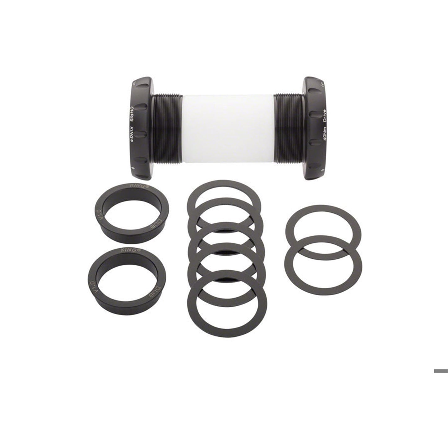 Chris King ThreadFit 30 Bottom Bracket with Fit Kit 1 - English, Matte Jet [MPN: FJ0811-1]_1917534