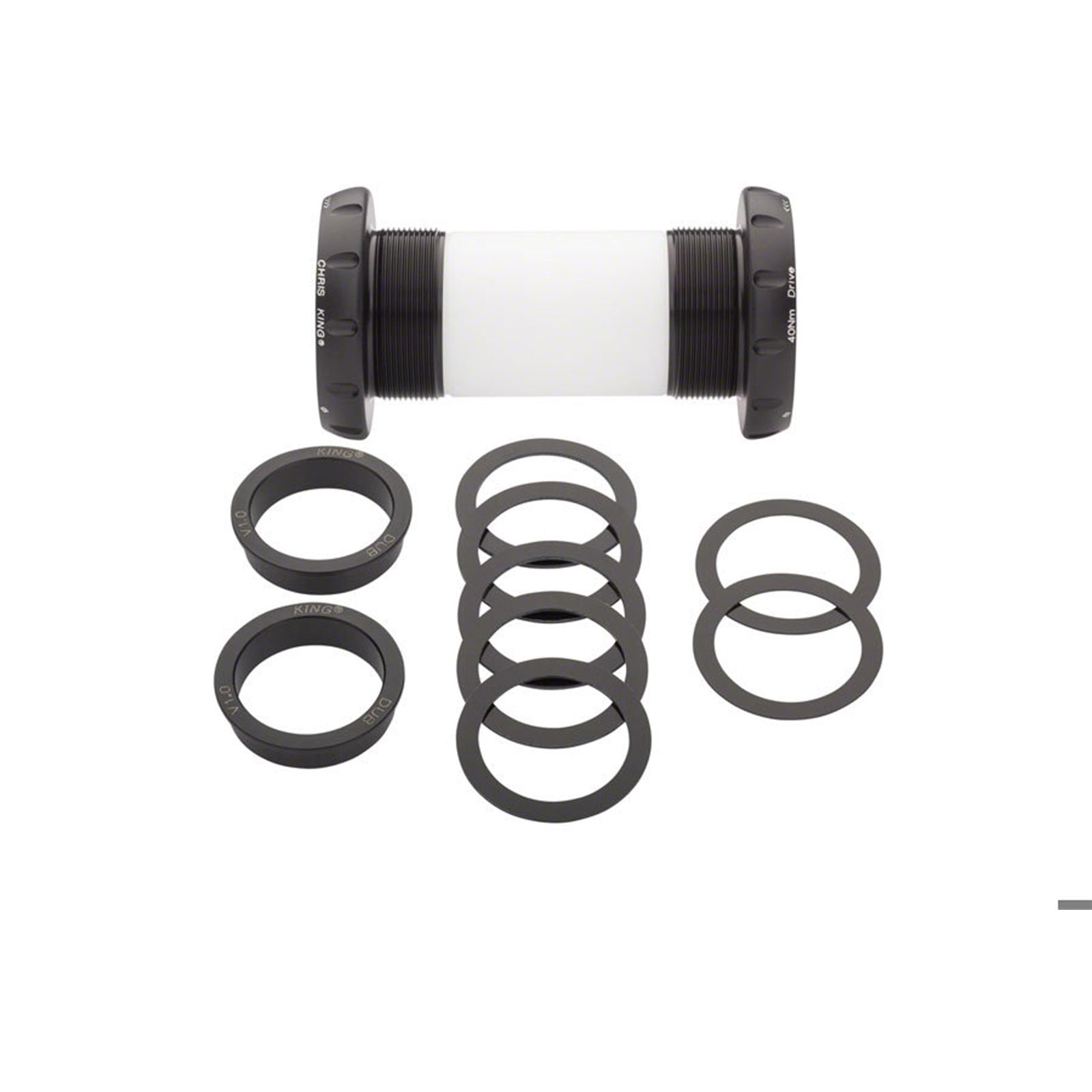 Chris King ThreadFit 30 Bottom Bracket with Fit Kit 1 - English, Matte Jet [MPN: FJ0811-1]_1917534