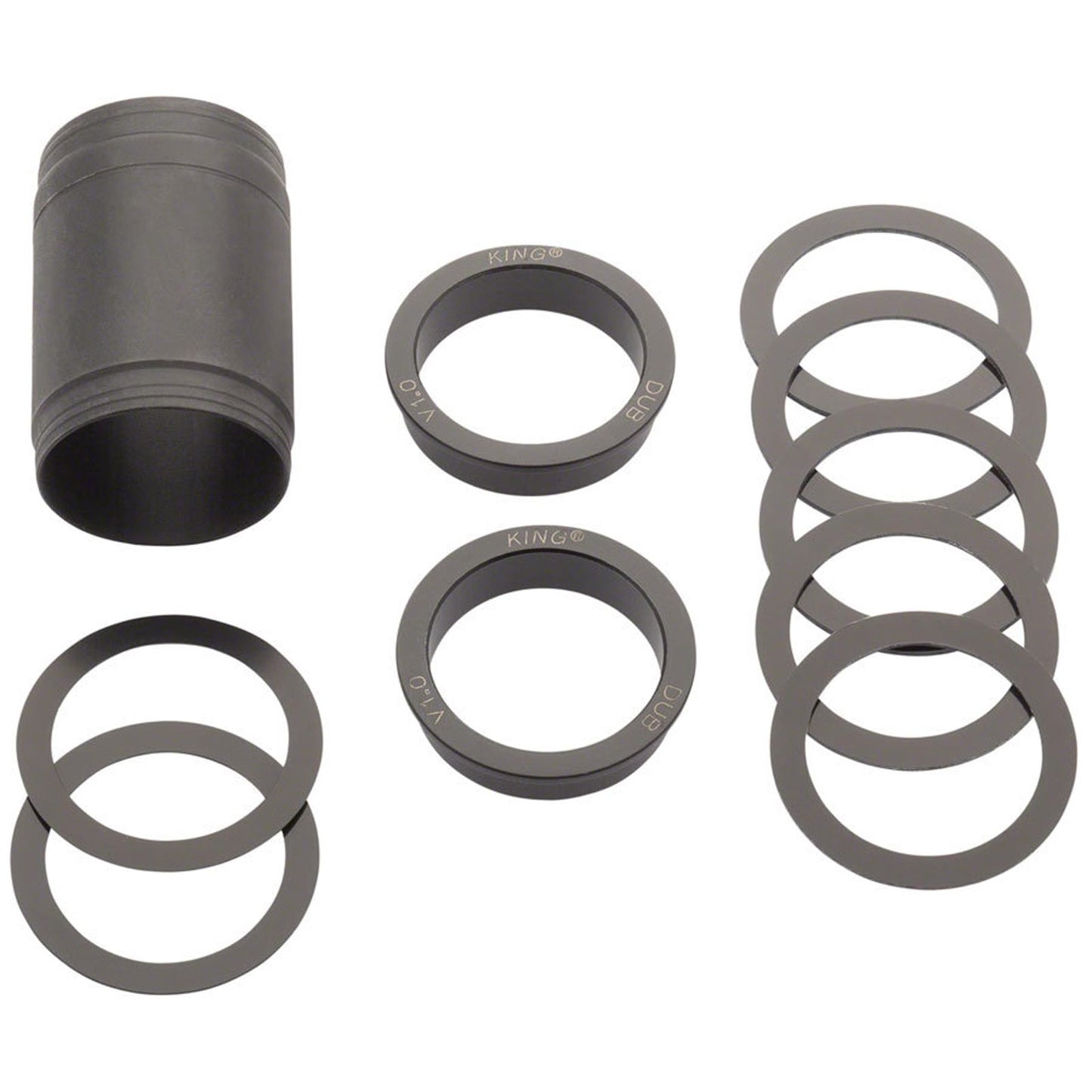 Chris King ThreadFit 30 Bottom Bracket with Fit Kit 2 - English, Matte Jet [MPN: FJ0811-2]_1917537