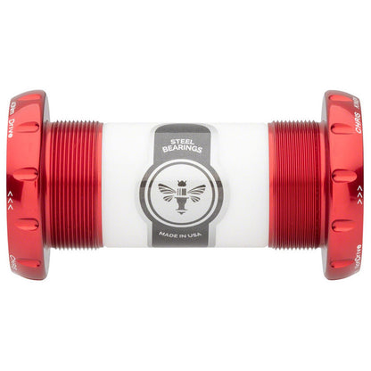 Chris King ThreadFit 30 Bottom Bracket with Fit Kit 2 - English, For DUB Road, Red [MPN: FR0811-2]_1953710