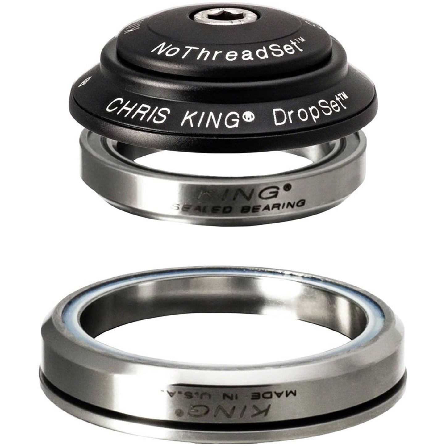 Chris King DropSet 3 Headset - 1-1/8 - 1.5", 41/52mm, 36 Deg, Matte Black [MPN: CBB2]_1953779