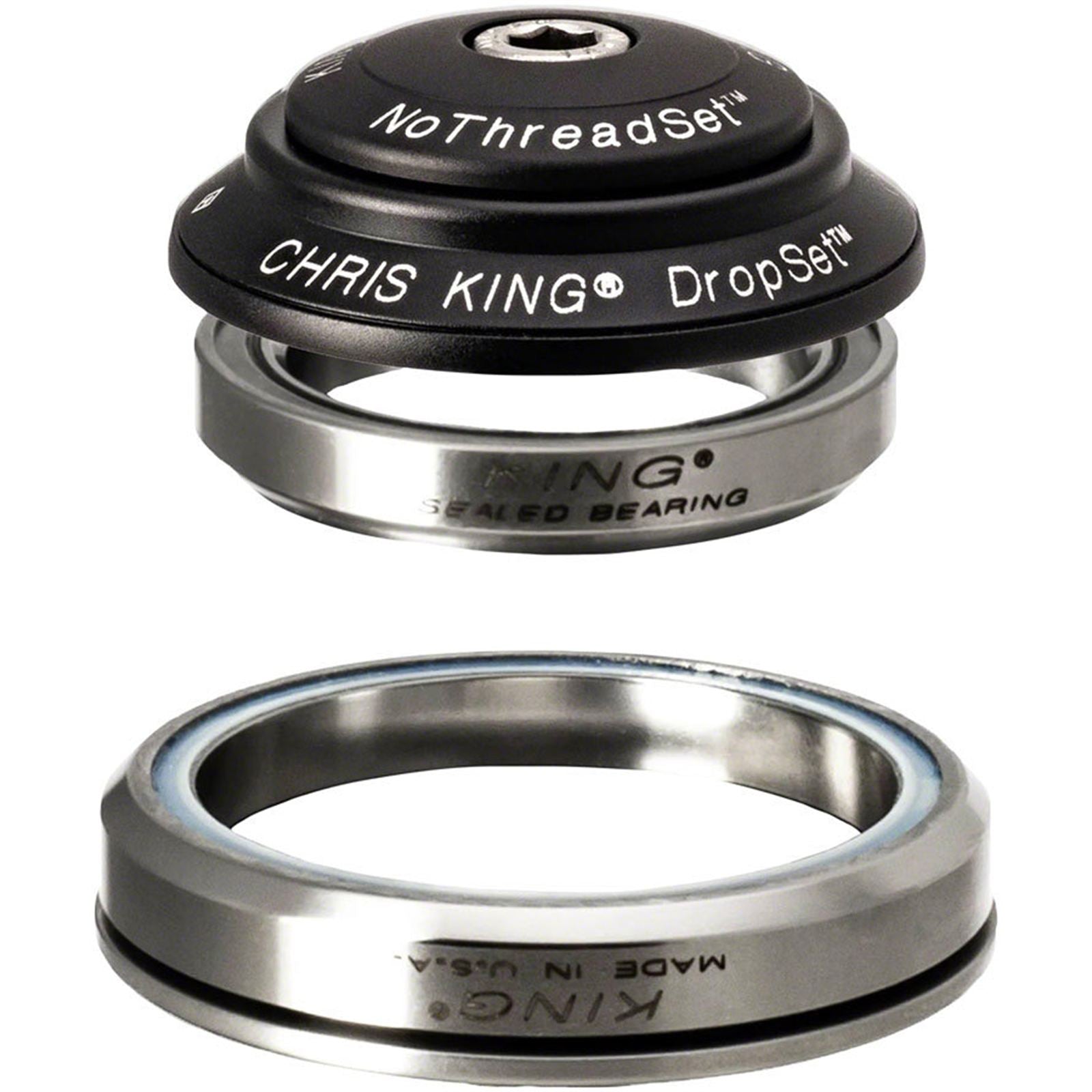 Chris King DropSet 3 Headset - 1-1/8 - 1.5", 41/52mm, 36 Deg, Matte Black [MPN: CBB2]_1953779