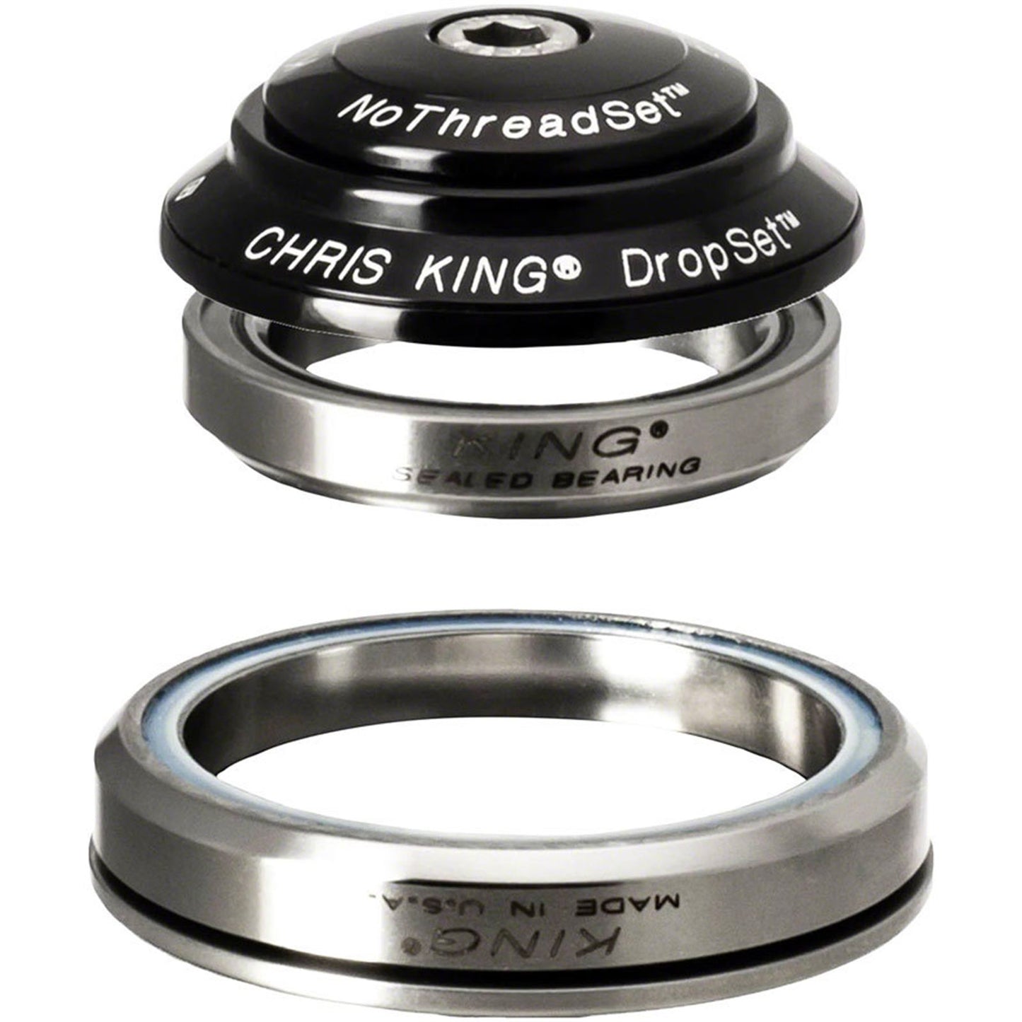 Chris King DropSet 3 Headset - 1-1/8 - 1.5", 41/52mm, 36 Deg, Black [MPN: CBB1]_1924387