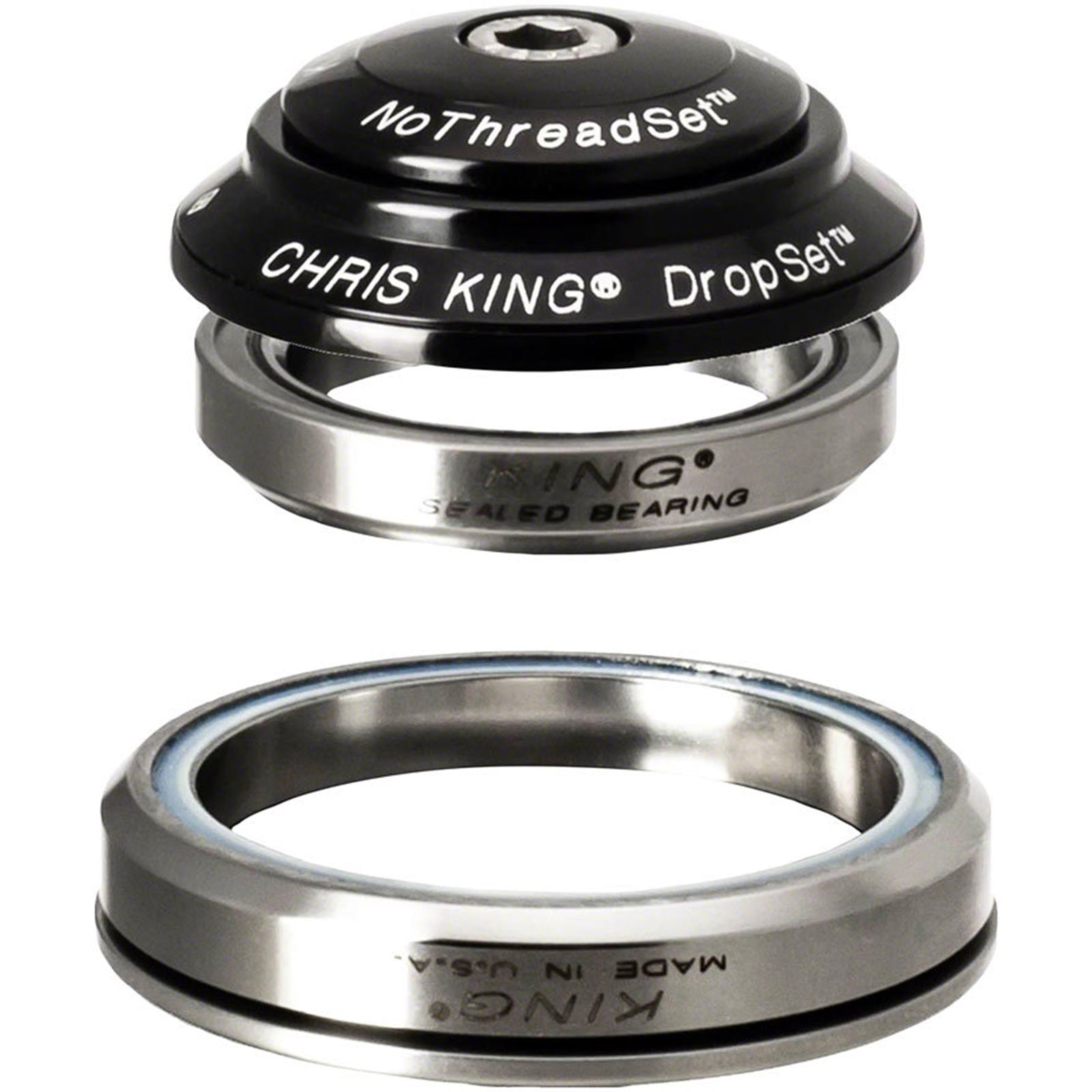 Chris King DropSet 3 Headset - 1-1/8 - 1.5", 41/52mm, 36 Deg, Black [MPN: CBB1]_1924387
