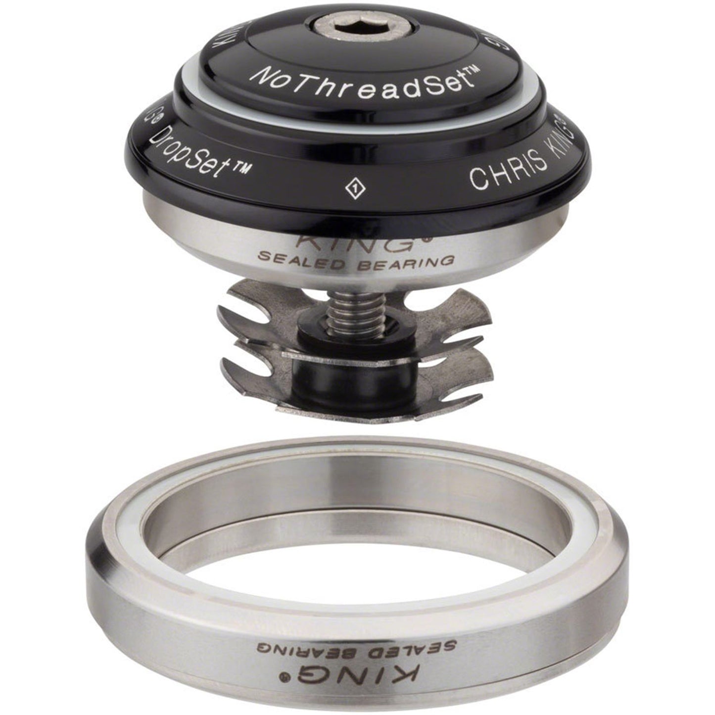 Chris King DropSet 2 Headset - 1-1/8 - 1.5", 42/52mm, 45 Deg, Black [MPN: CAB1]_1953843