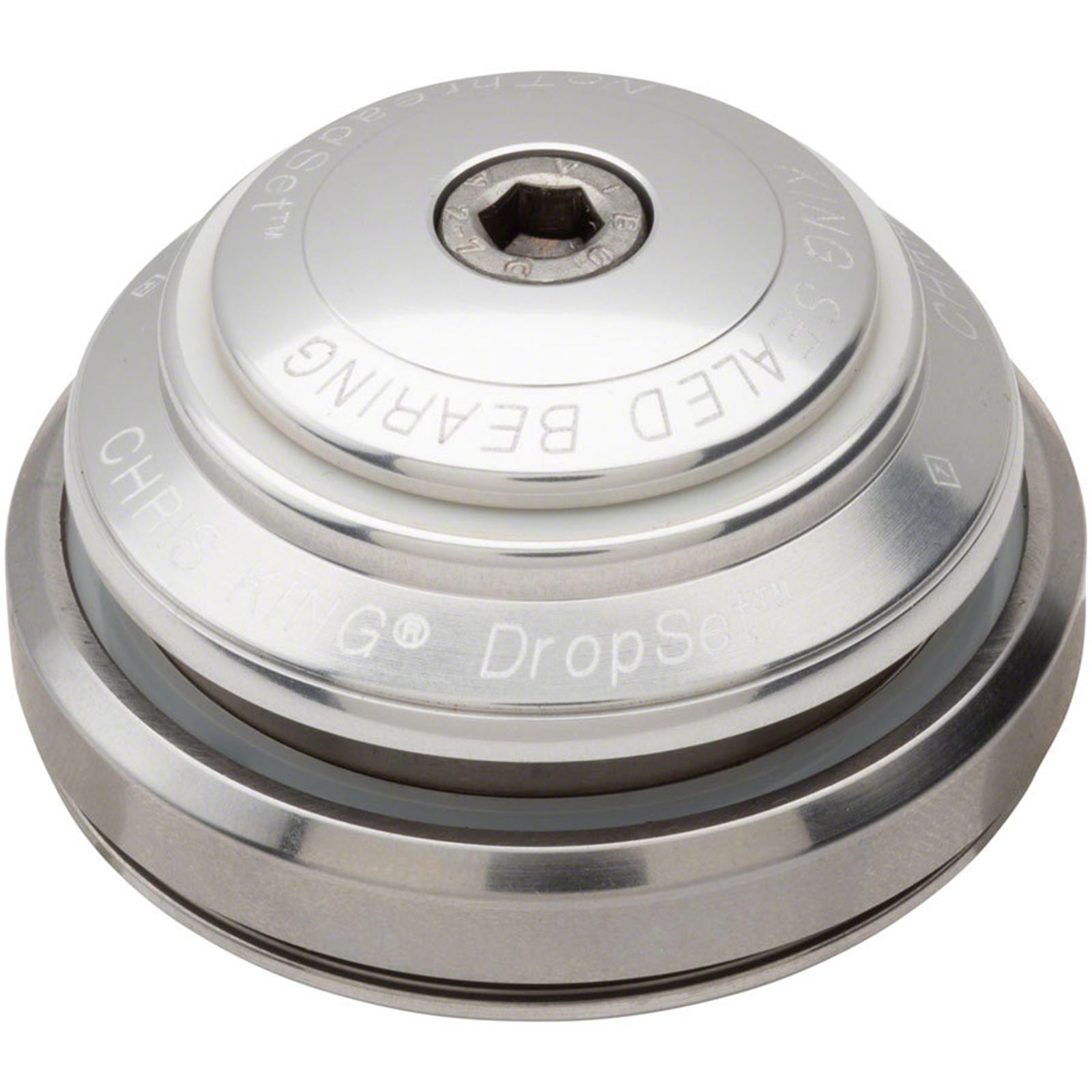 Chris King DropSet 3 Headset - 1-1/8 - 1.5", 41/52mm, 36 Deg, Silver [MPN: CBS1]_1924363