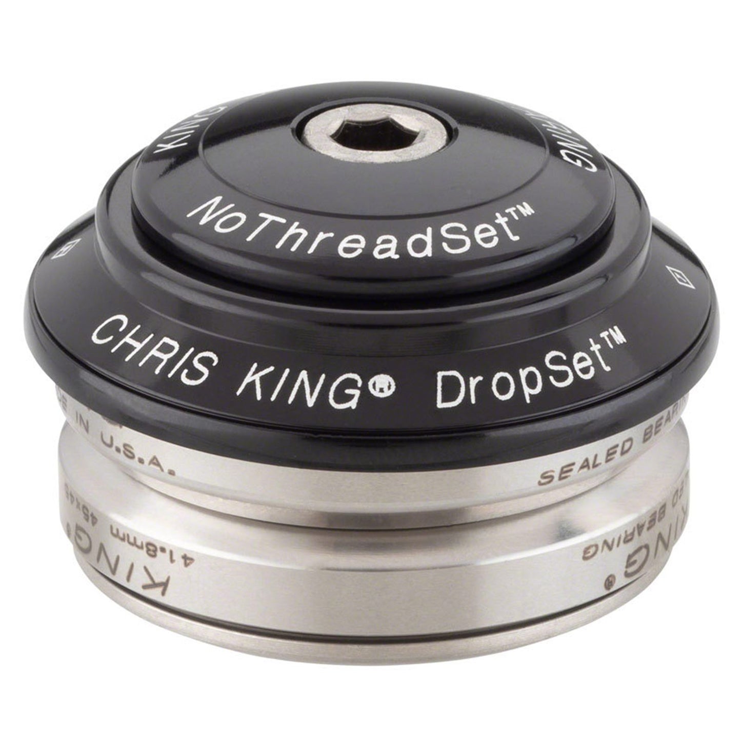 Chris King DropSet 4 Headset - 1-1/8", 42/42mm, 45 Deg, Black [MPN: CCB1]_1924431