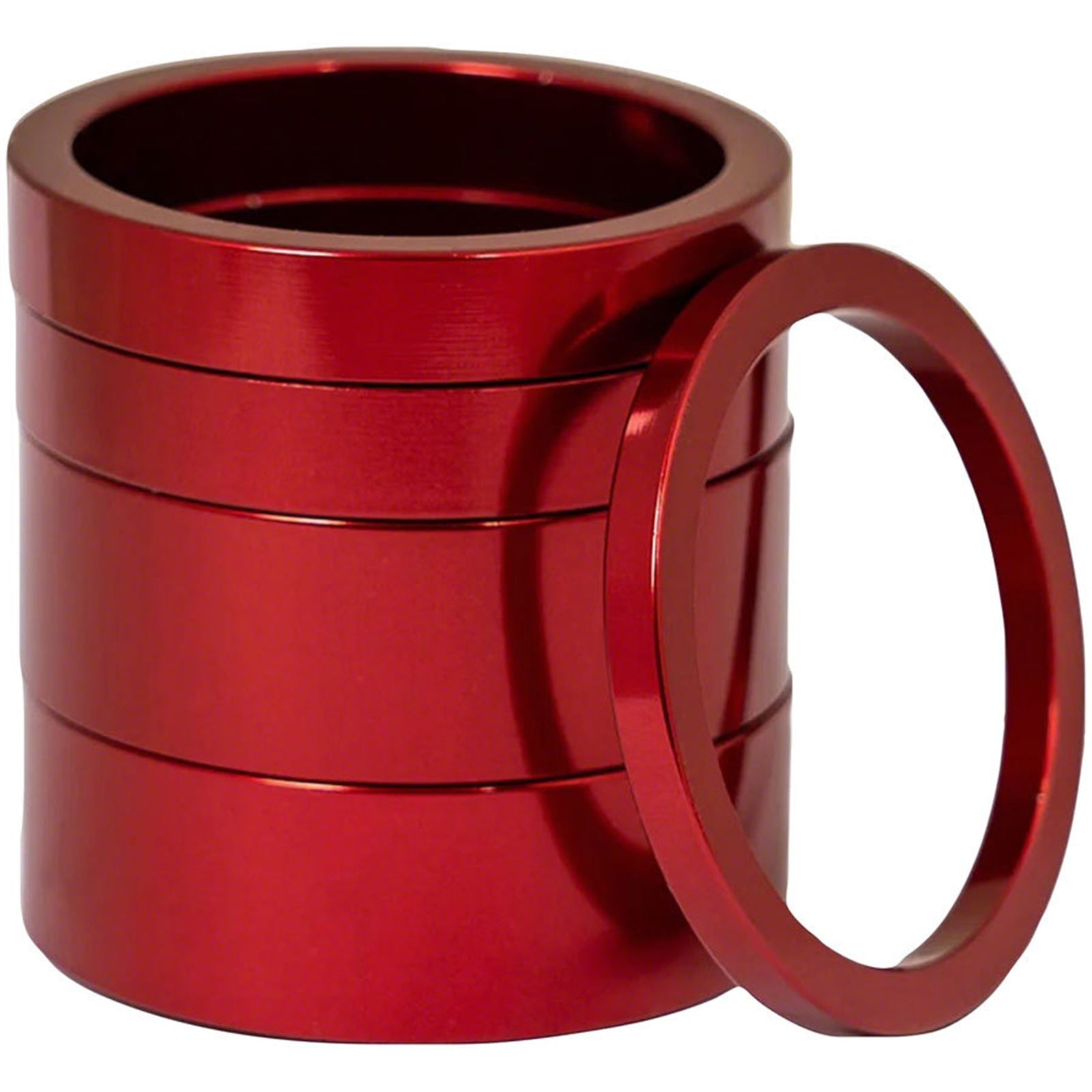 Chris King Headset Spacer Kit 2 - Alloy, 1-1/8", Red [MPN: PHS217R]_1953767