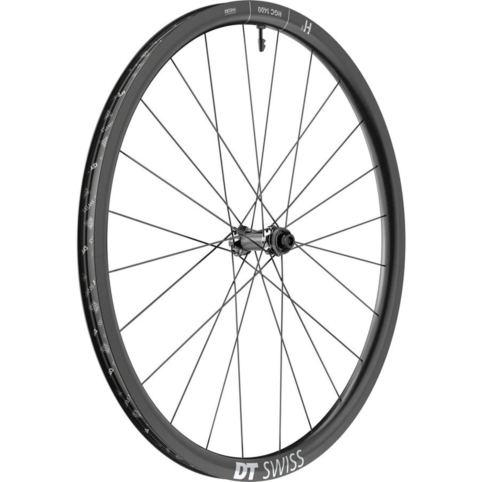 DT Swiss HGC 1400 Spline 30 Front Wheel - 700c, 12 x 100mm, Black [MPN: WHGC140AIDXCA21617]_1933795