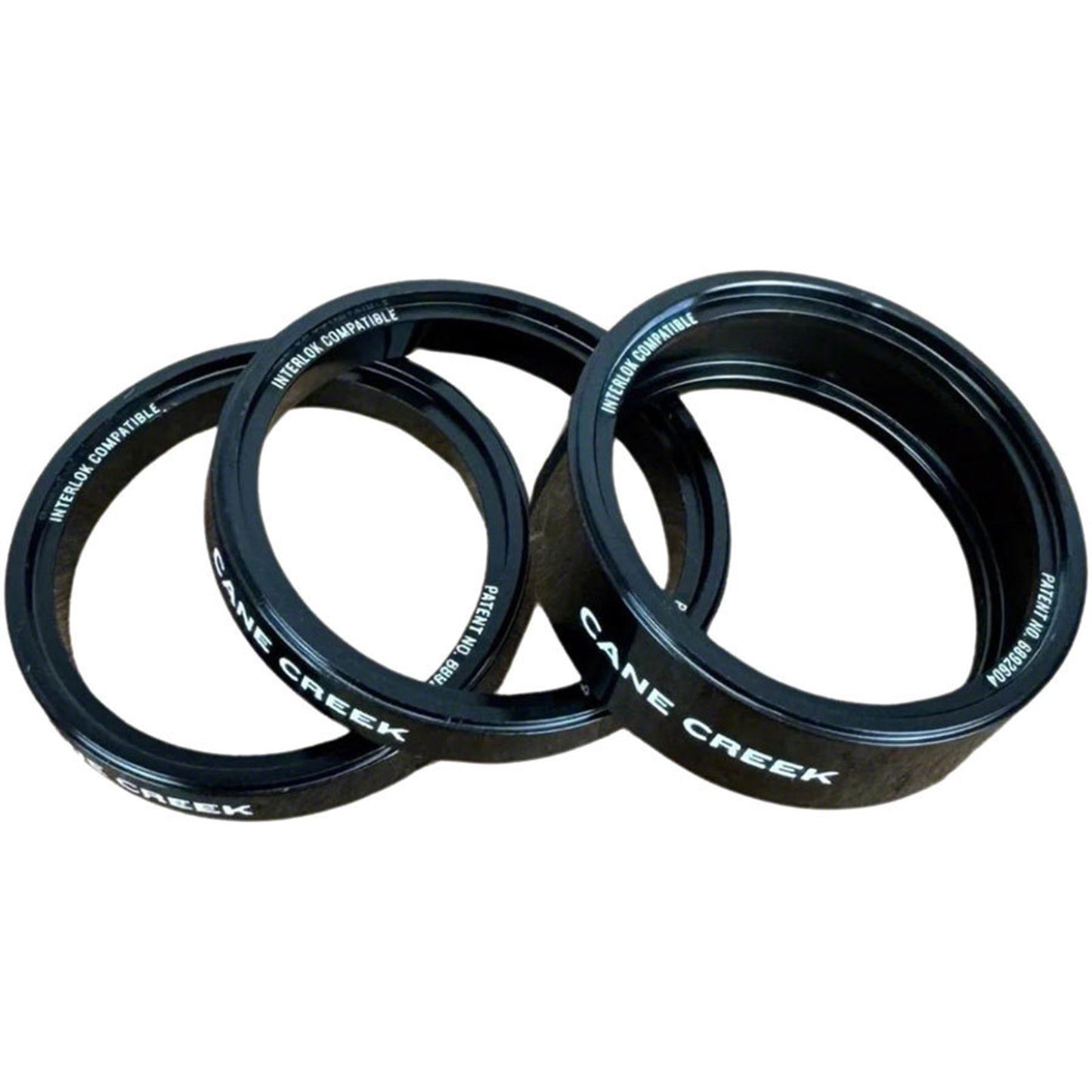 Cane Creek Interlok Chroma Studio Headset Spacer Kit - (1) 10mm, (2) 5mm, Black [MPN: BAA2277K]_1924347