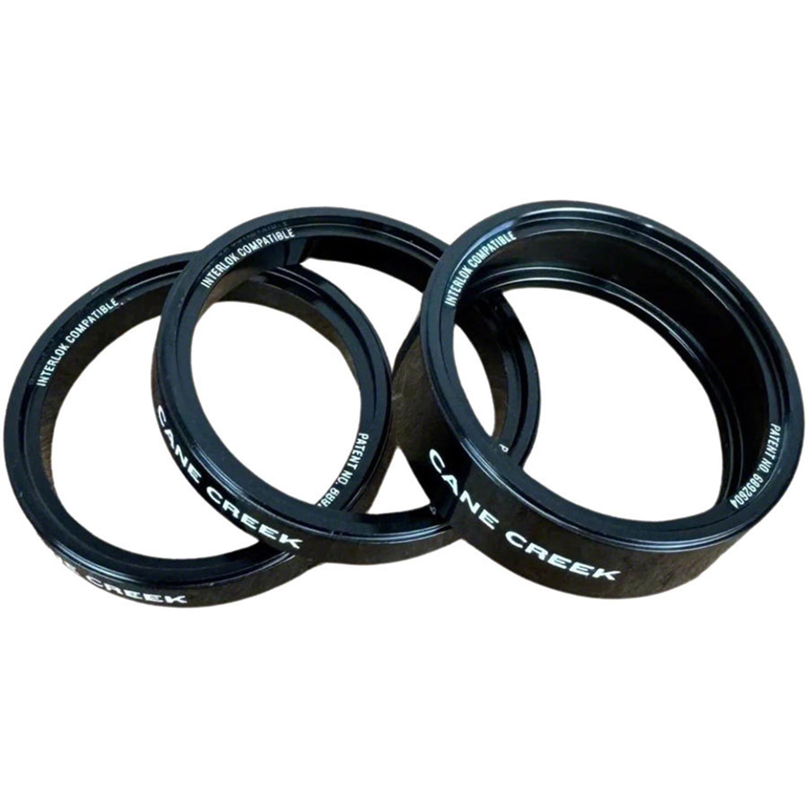 Cane Creek Interlok Chroma Studio Headset Spacer Kit - (1) 10mm, (2) 5mm, Black [MPN: BAA2277K]_1924347