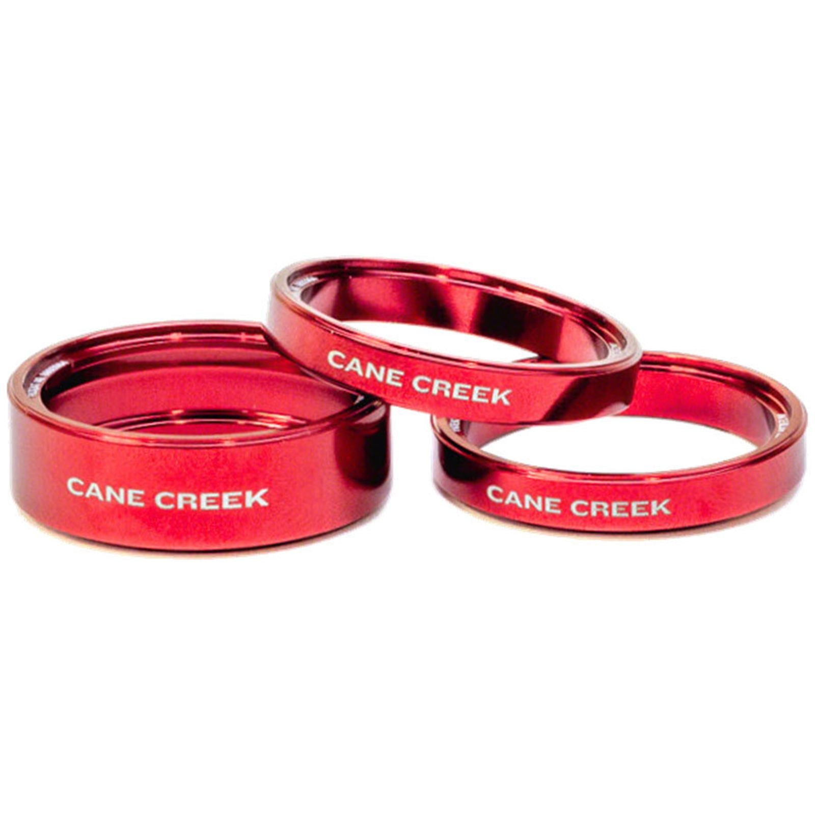 Cane Creek Interlok Chroma Studio Headset Spacer Kit - (1) 10mm, (2) 5mm, Red [MPN: BAA2277R]_1953770