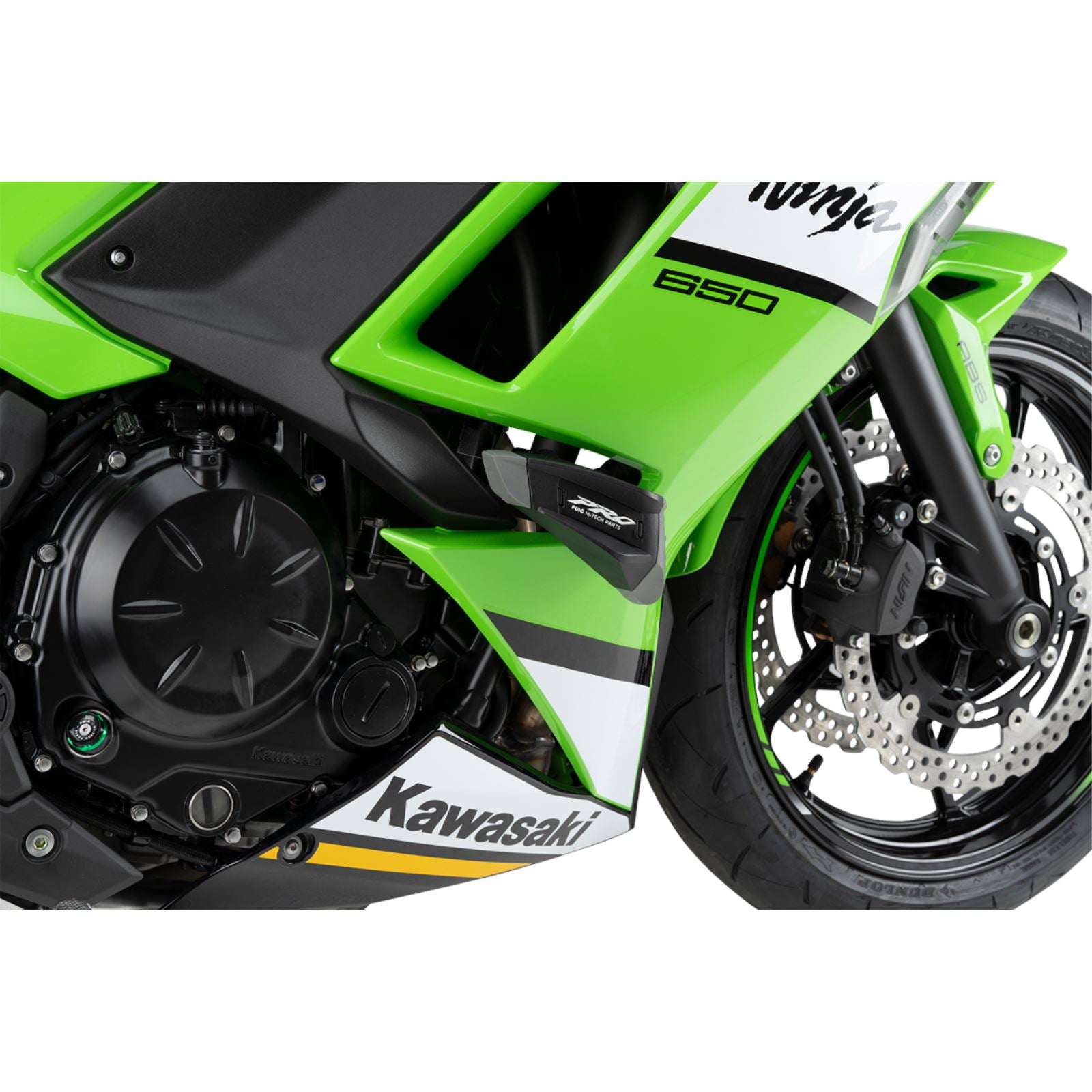 Puig Frame Sliders Pro 2.0 for Kawasaki - Black 21485N_1772594