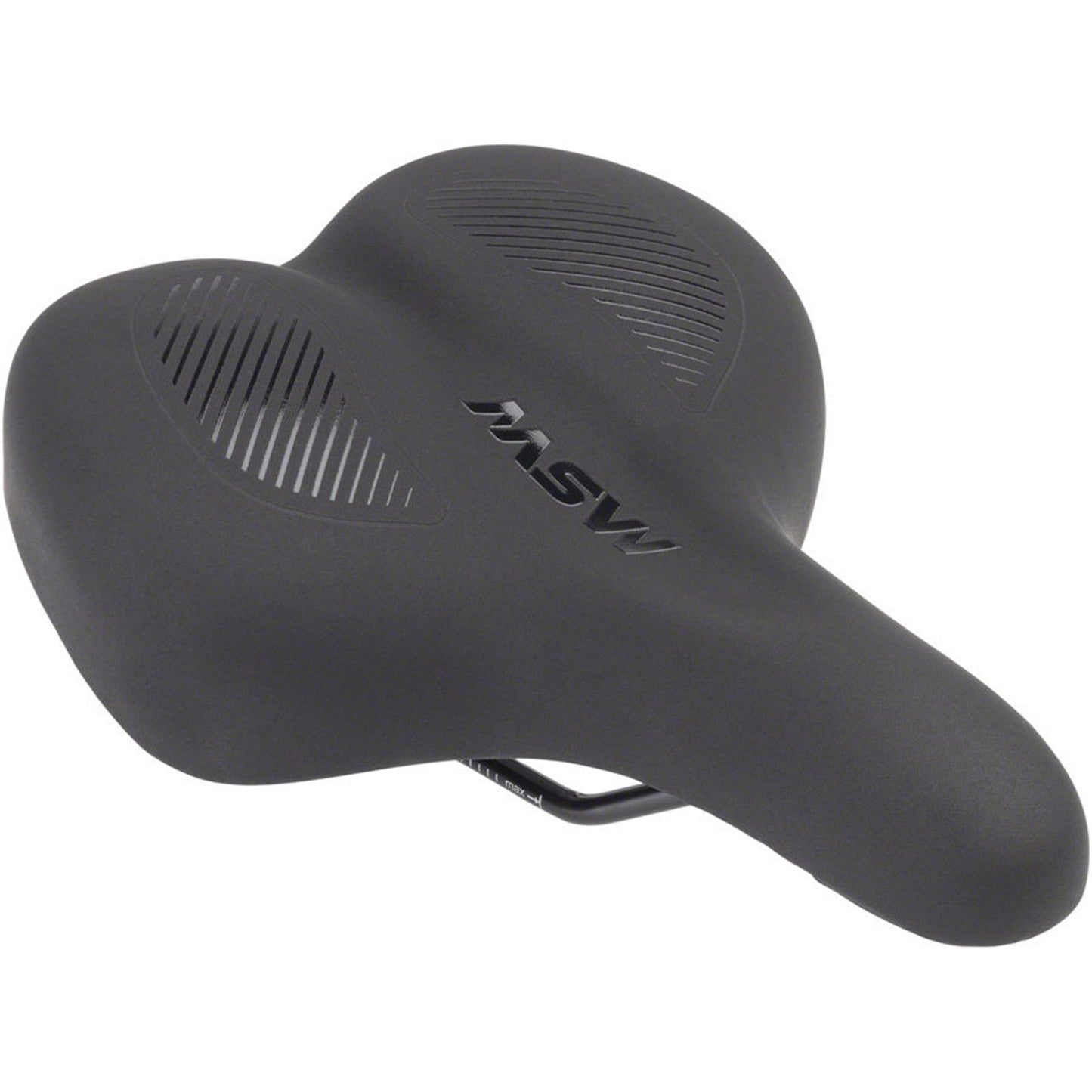 MSW Women's Saddle - Memory Foam, Soft Touch Cover, Steel, Black [MPN: 17-000502]_1926761