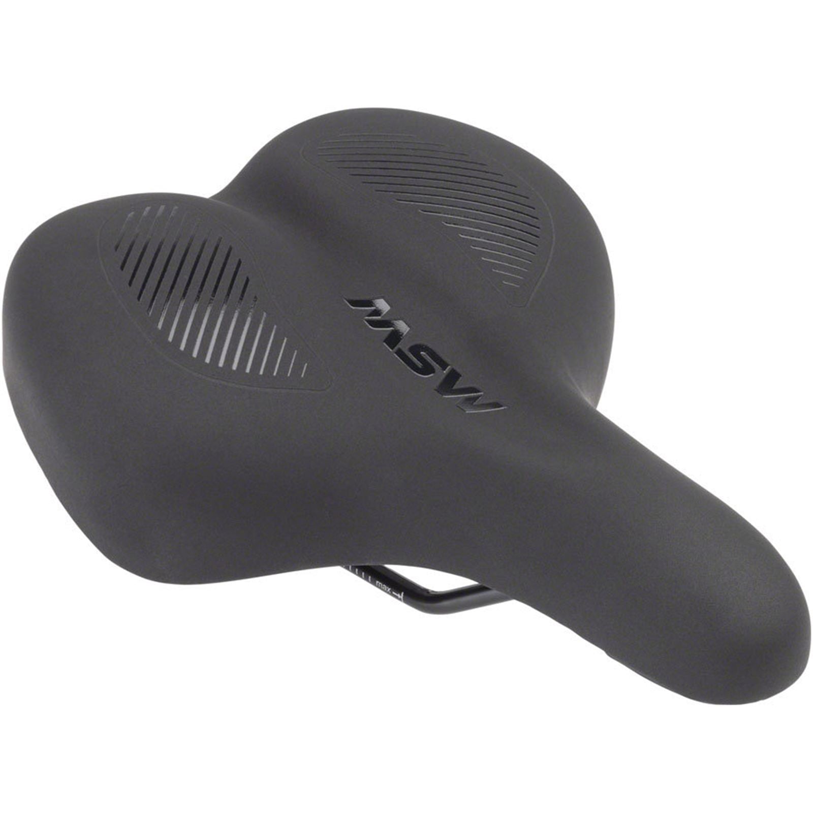 MSW Women's Saddle - Memory Foam, Soft Touch Cover, Steel, Black [MPN: 17-000502]_1926761