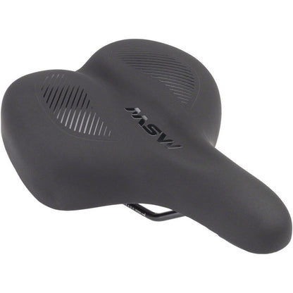 MSW Women's Saddle - Memory Foam, Soft Touch Cover, Steel, Black [MPN: 17-000502]_1926761