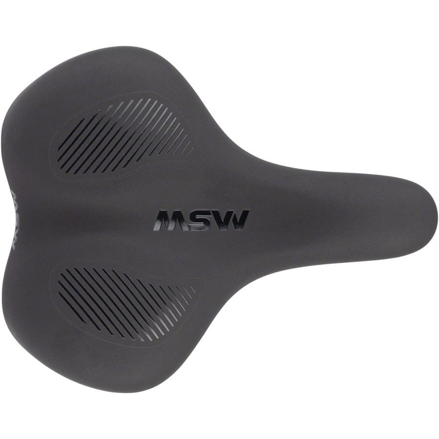 MSW Women's Saddle - Memory Foam, Soft Touch Cover, Steel, Black [MPN: 17-000502]_1926762