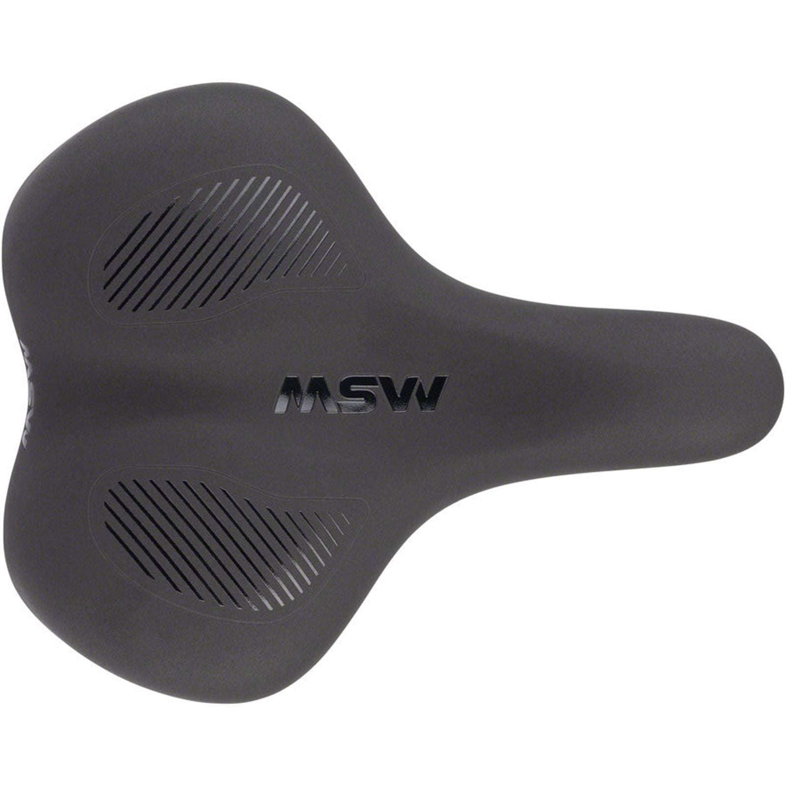 MSW Women's Saddle - Memory Foam, Soft Touch Cover, Steel, Black [MPN: 17-000502]_1926762
