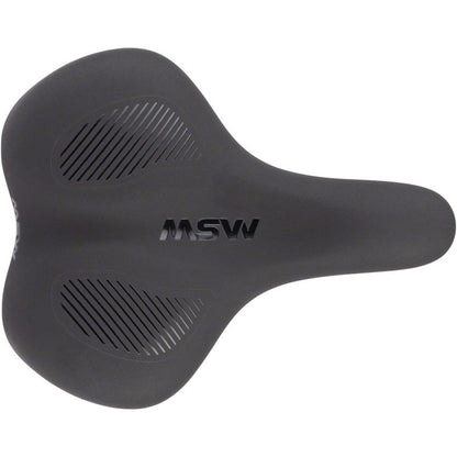 MSW Women's Saddle - Memory Foam, Soft Touch Cover, Steel, Black [MPN: 17-000502]_1926762