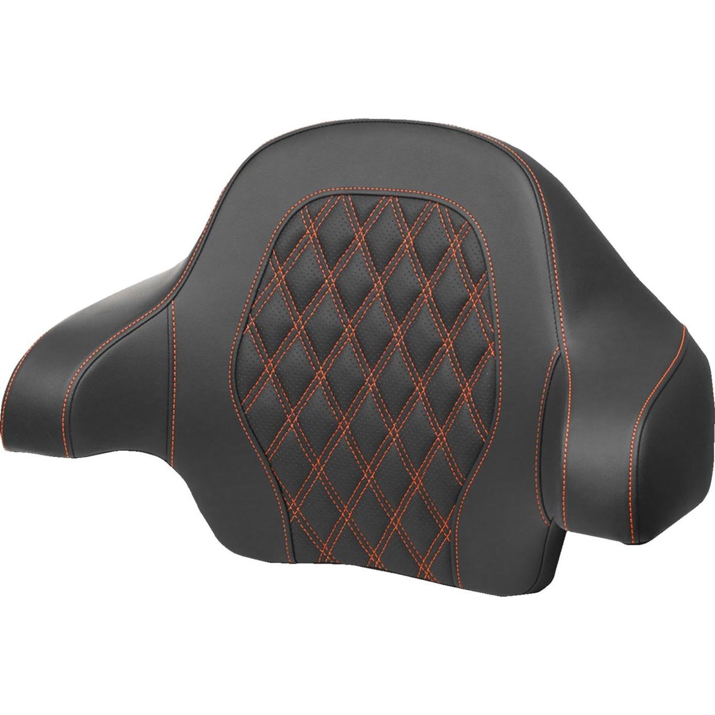 Saddlemen Tour-Pak® Backrest Pad - Lattice Stitch - Orange Stitch FL '14-'24 814-07-15003_1501313