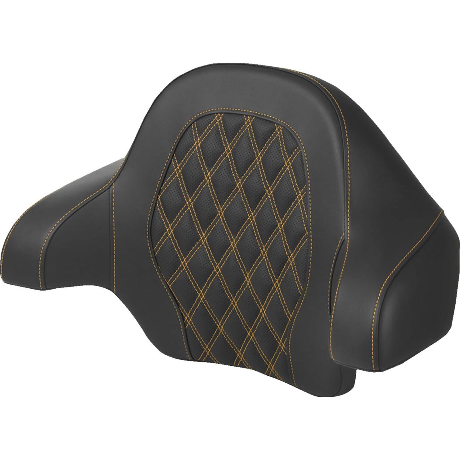Saddlemen Tour-Pak® Backrest Pad - Lattice Stitch - Gold Stitch - FL '14-'24 814-07-15007_1506690