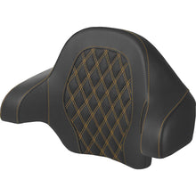 Saddlemen Tour-Pak® Backrest Pad - Lattice Stitch - Gold Stitch - FL '14-'24 814-07-15007_1506690