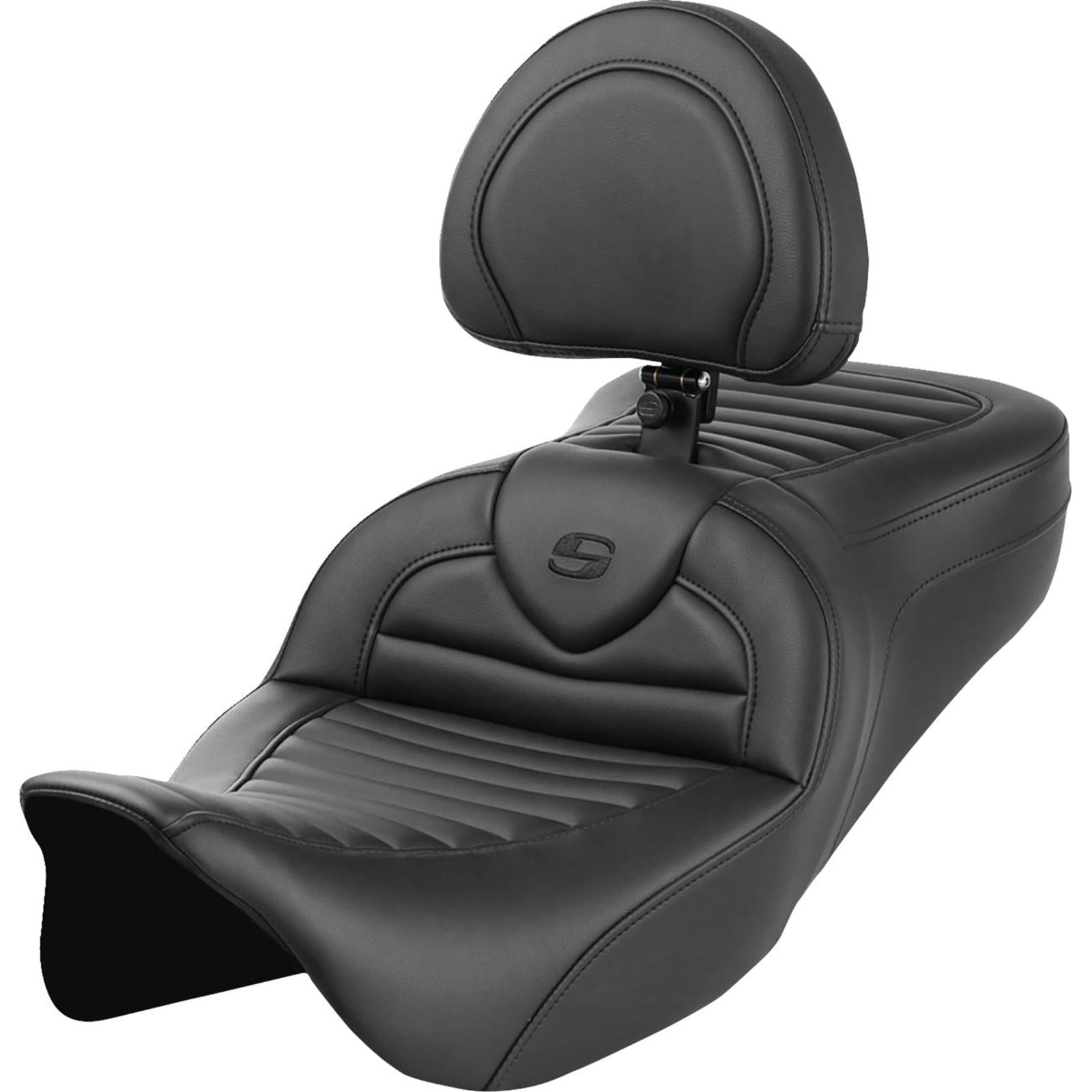 Saddlemen Roadsofa™ Seat - with Backrest - Tuck-n-Roll - FL '08-'23 808-07B-202B0_1501316