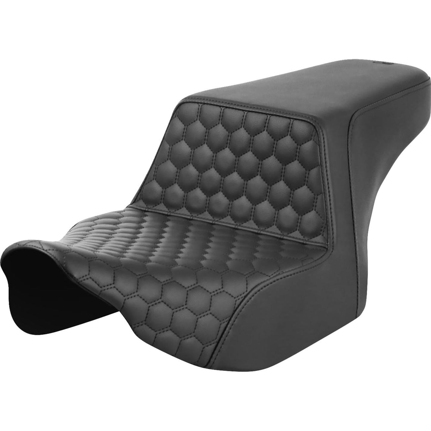 Saddlemen Step-Up Seat - Front Honeycomb - Black Stitching - FL '23-'24 823-07-17700_1492596
