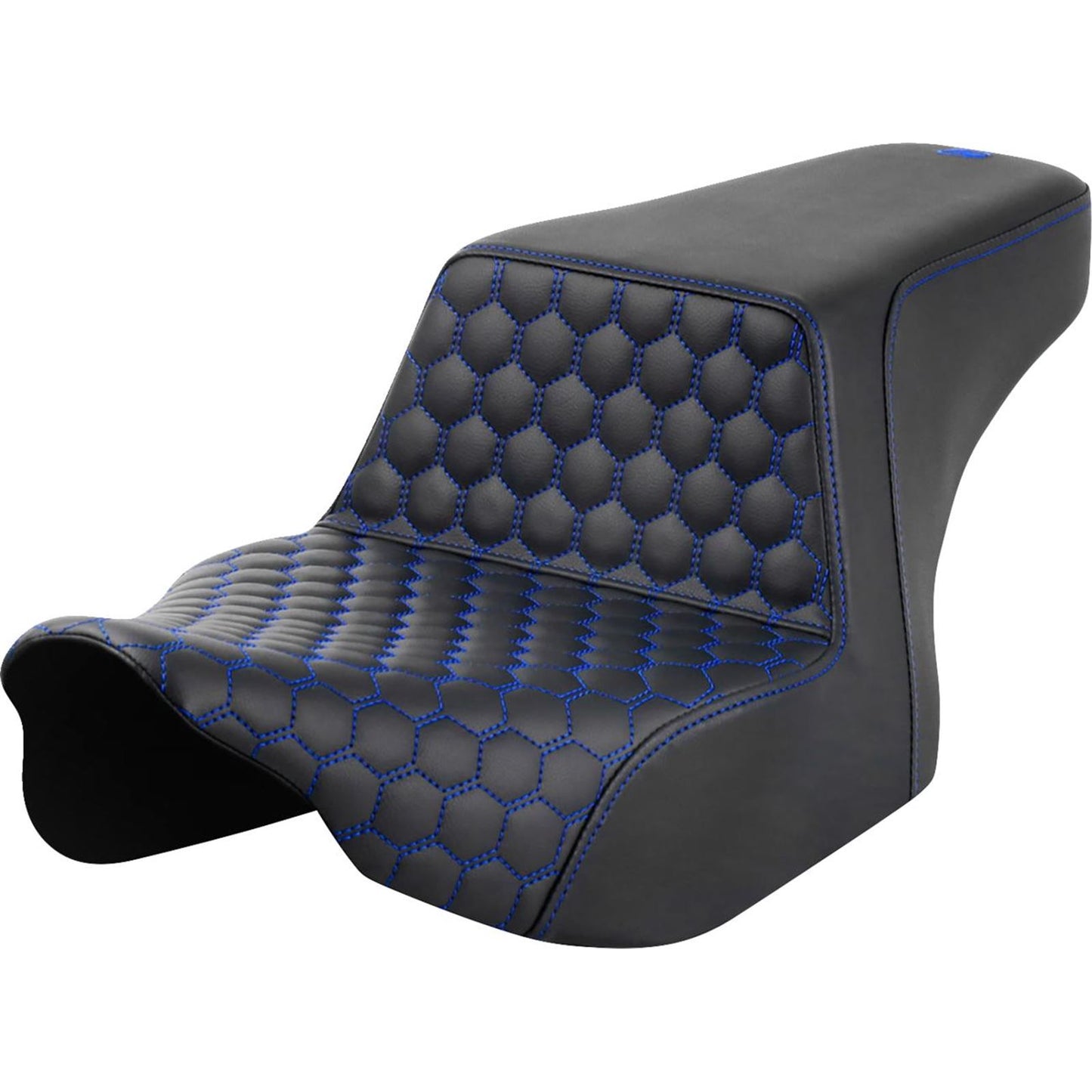 Saddlemen Step-Up Seat - Front Honeycomb - Blue Stitching - FL '23-'24 823-07-17701_1492581