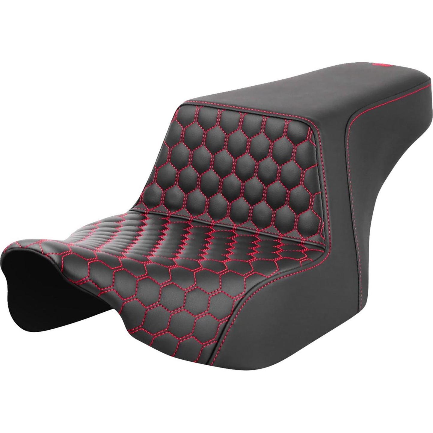 Saddlemen Step-Up Seat - Front Honeycomb - Red Stitching - FL '23-'24 823-07-17704_1492584