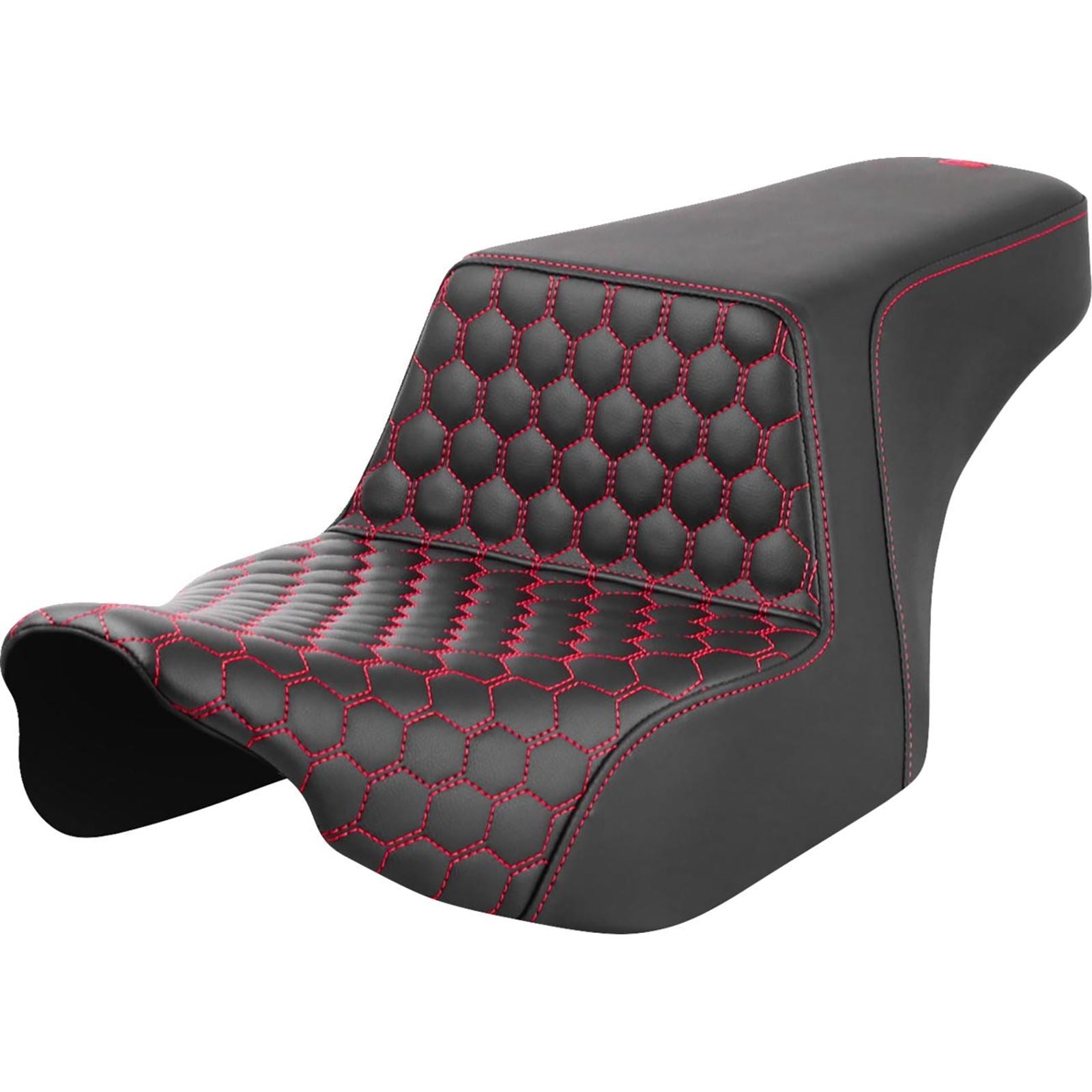 Saddlemen Step-Up Seat - Front Honeycomb - Red Stitching - FL '23-'24 823-07-17704_1492584