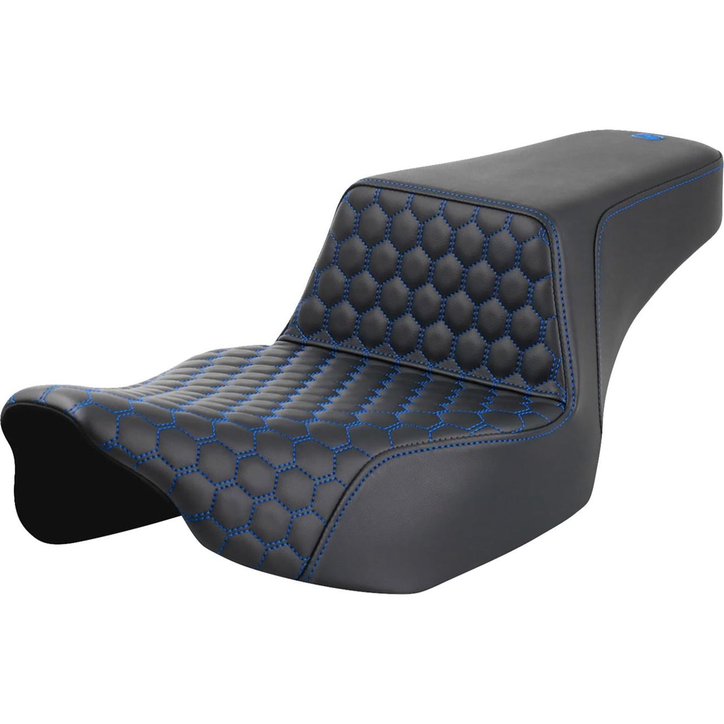 Saddlemen Step-Up Seat - Extended Reach - Blue Stitch - FL '23-'24 823-07-17801_1492595