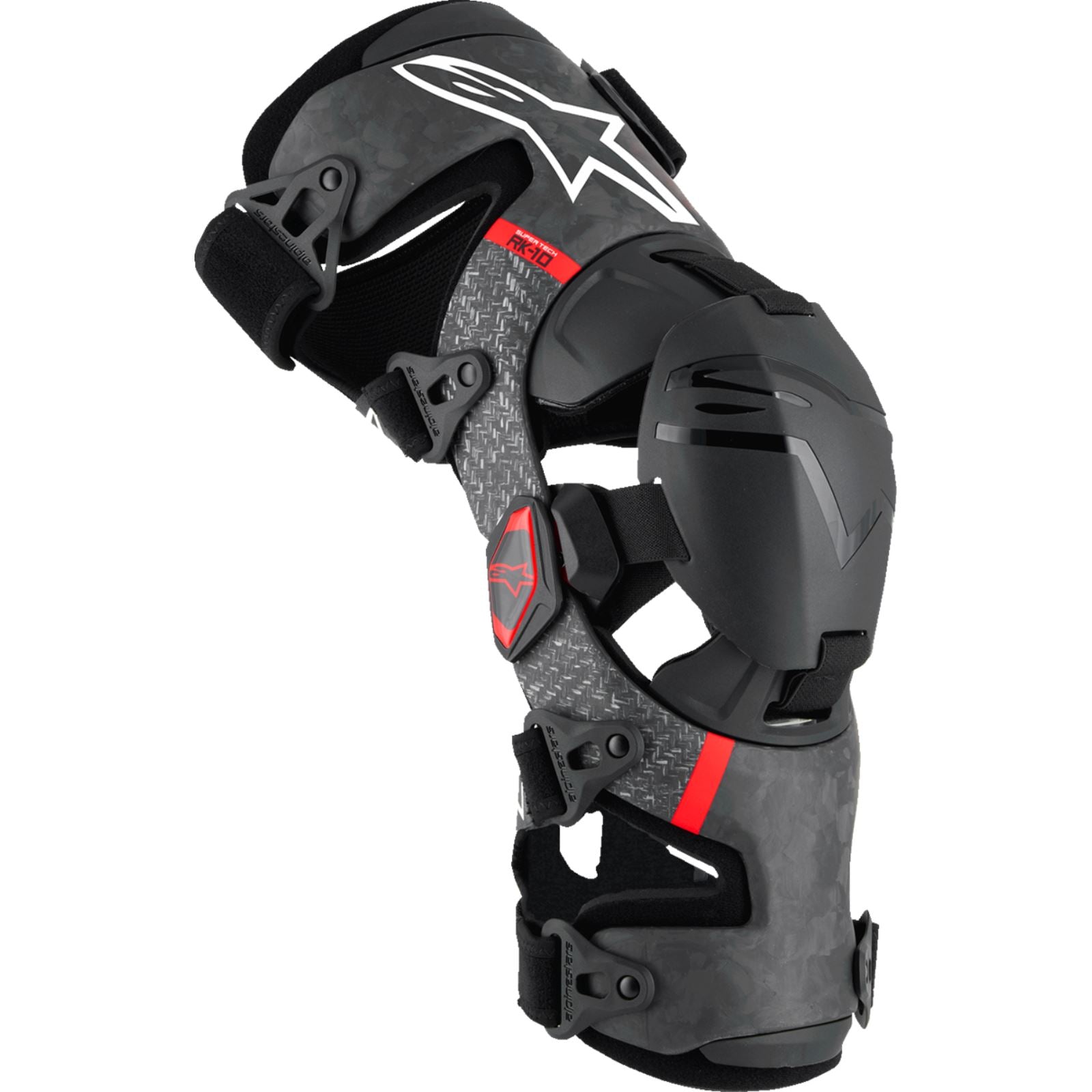 Alpinestars Supertech RK-10 Plasma Knee Braces - Black/Red_1488913