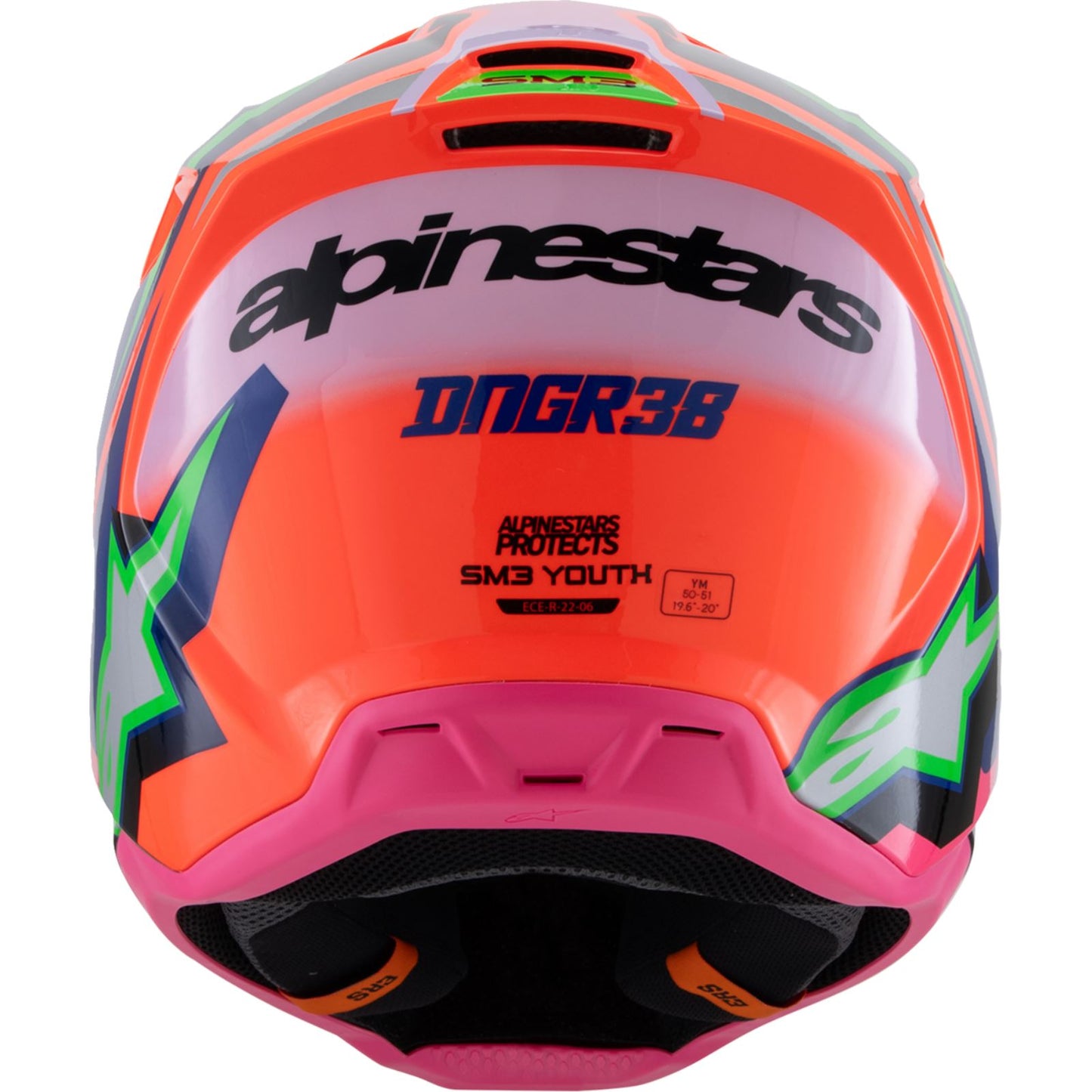 Alpinestars Youth SM3 Deegan Helmet - Orange/Purple/Pink_1488683