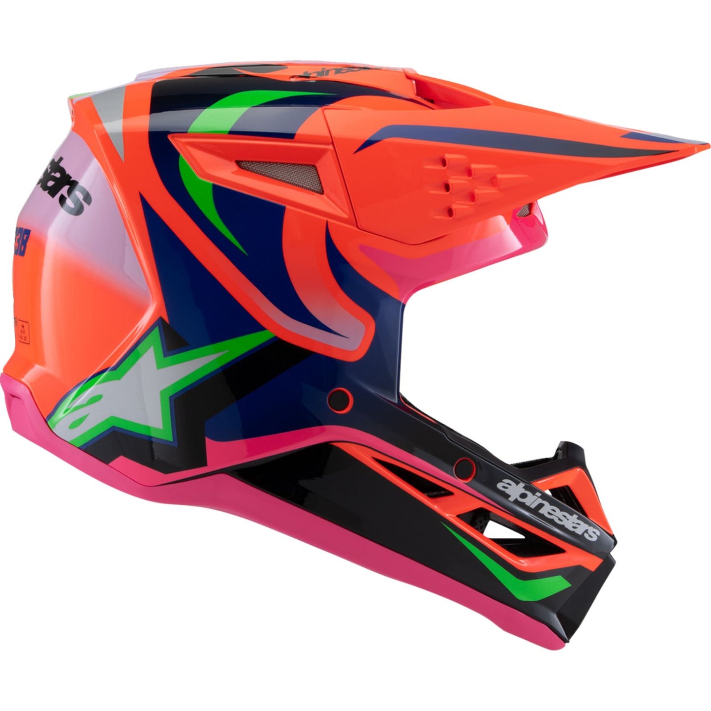 Alpinestars Youth SM3 Deegan Helmet - Orange/Purple/Pink_1488684