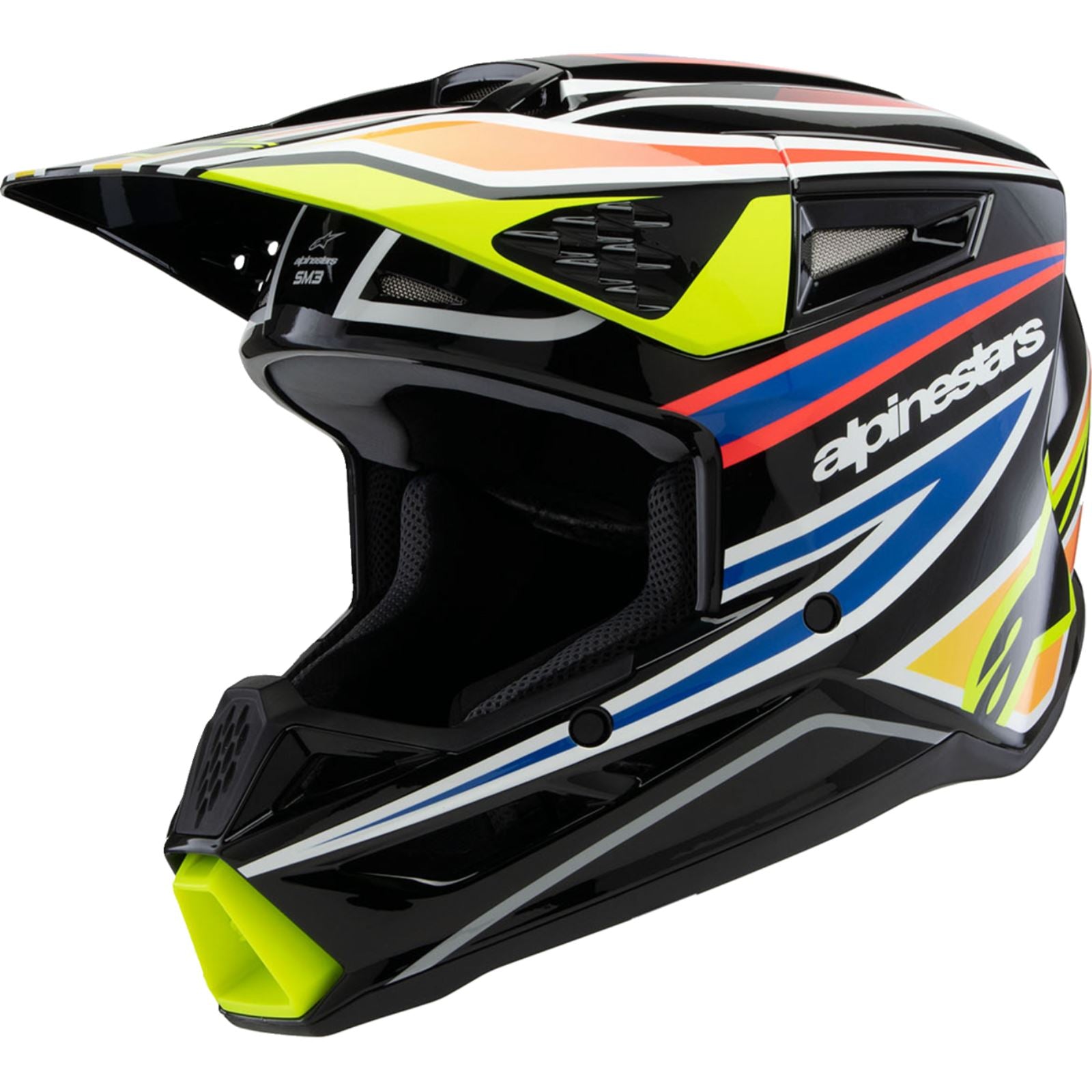 Alpinestars Youth Supertech M3 Helmet - Wurx - Black/Yellow/Blue/Red_1488699