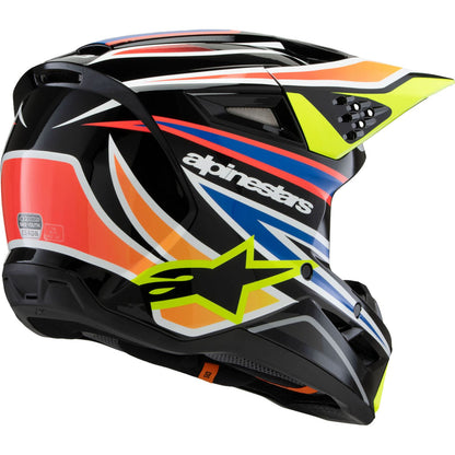 Alpinestars Youth Supertech M3 Helmet - Wurx - Black/Yellow/Blue/Red_1488702