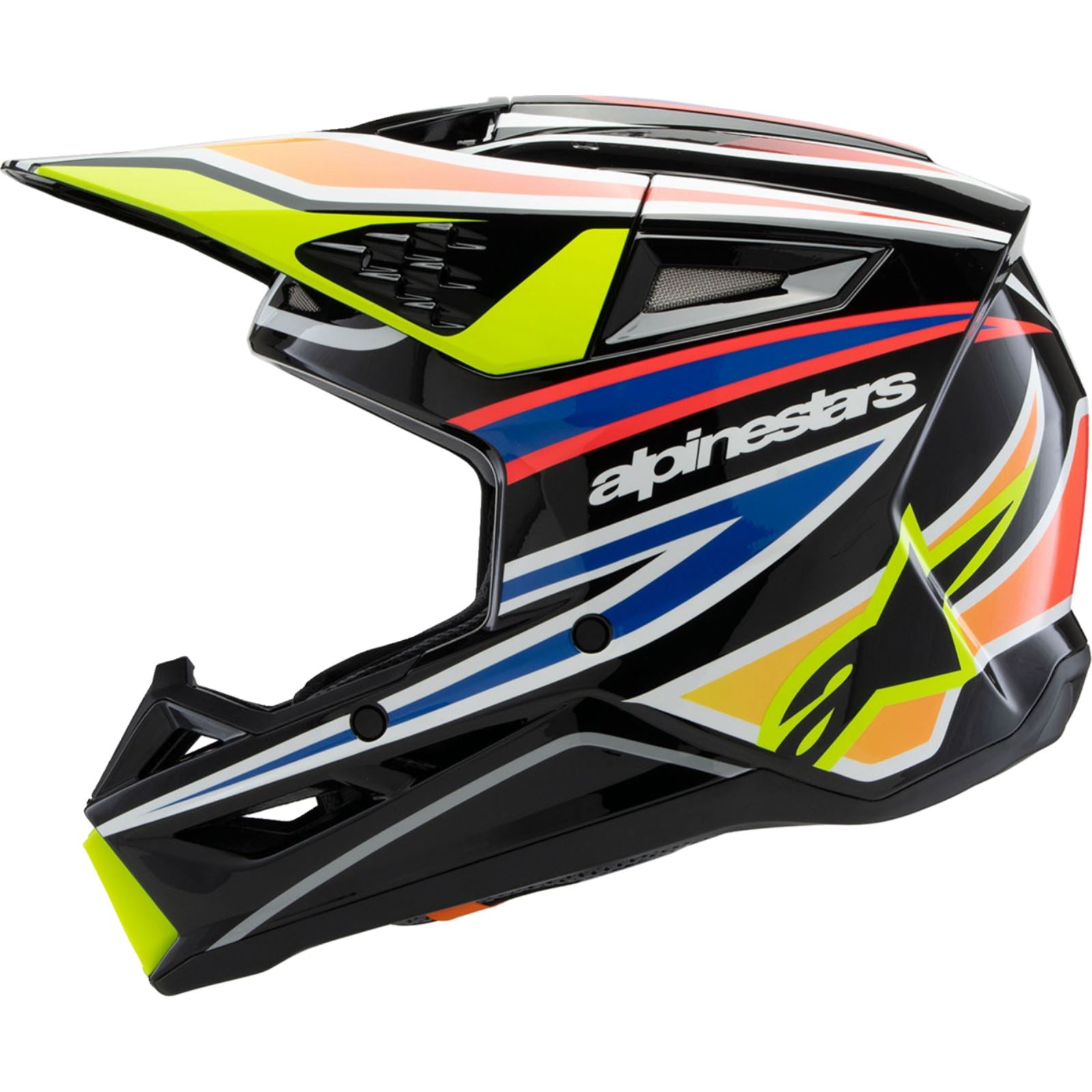 Alpinestars Youth Supertech M3 Helmet - Wurx - Black/Yellow/Blue/Red_1488703