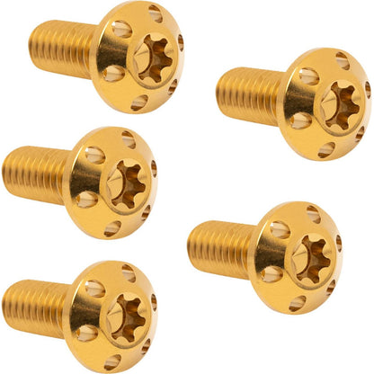 Arlen Ness Bolt Kit - Holeshot/Brake Rotor/Rear Hub Mount Gold 3/8"-16x1" - 5 Pack 300-911_1494581