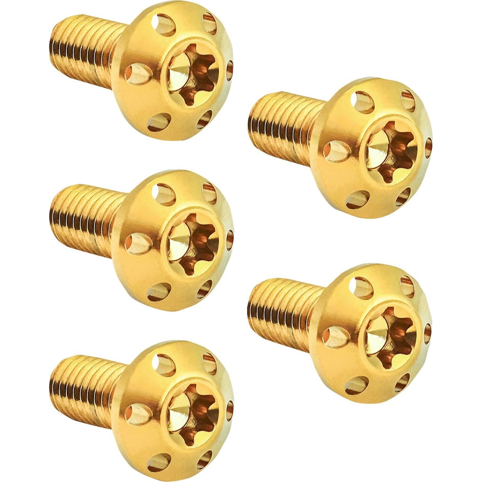 Arlen Ness Bolt Kit - Holeshot/Brake Rotor/Rear Hub Mount Gold 3/8"-16x1" - 5 Pack 300-911_1506707